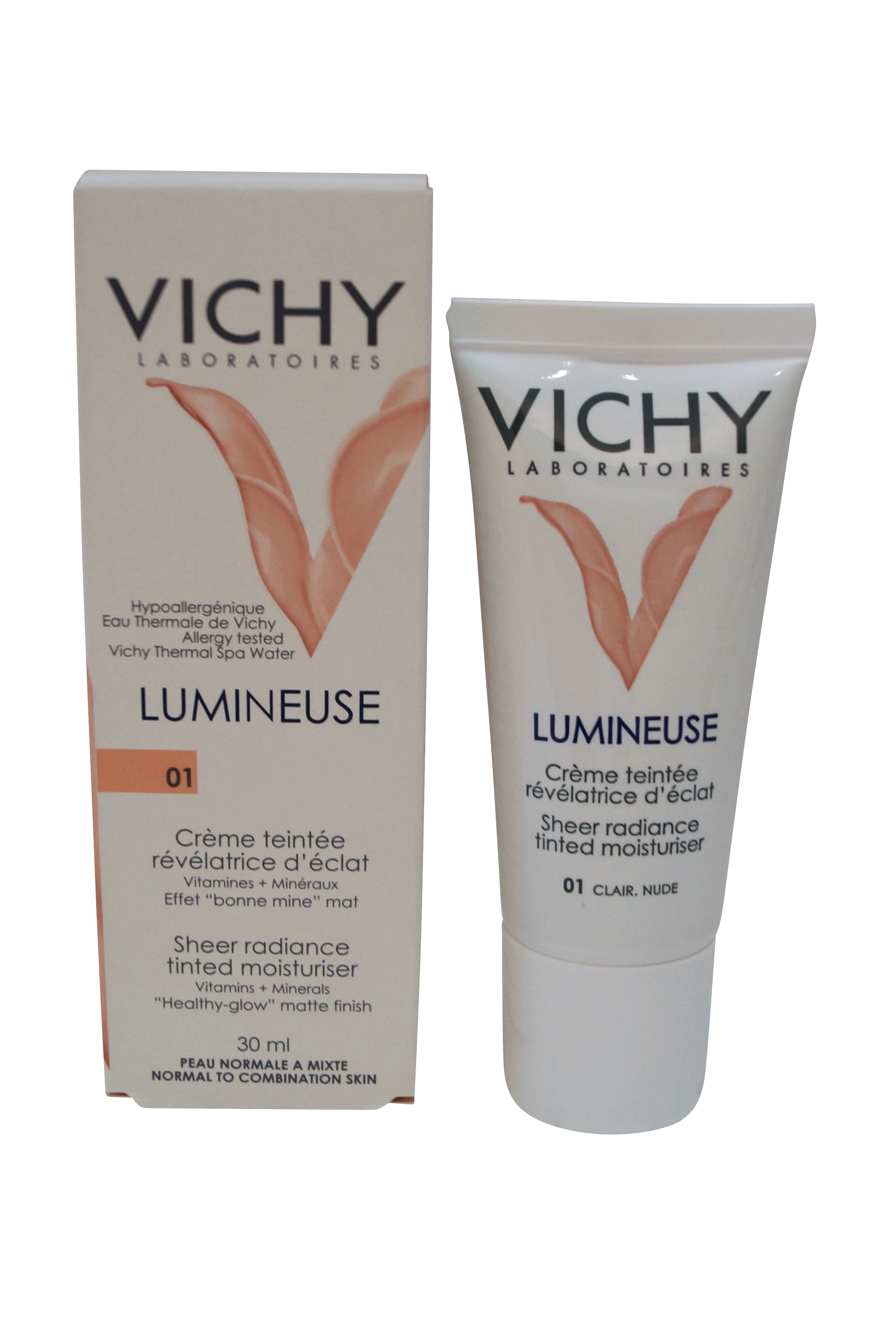 Vichy Lumineuse Sheer Radiance Tinted Moisturiser 01 Nude Normal/Combo Skin 30ml