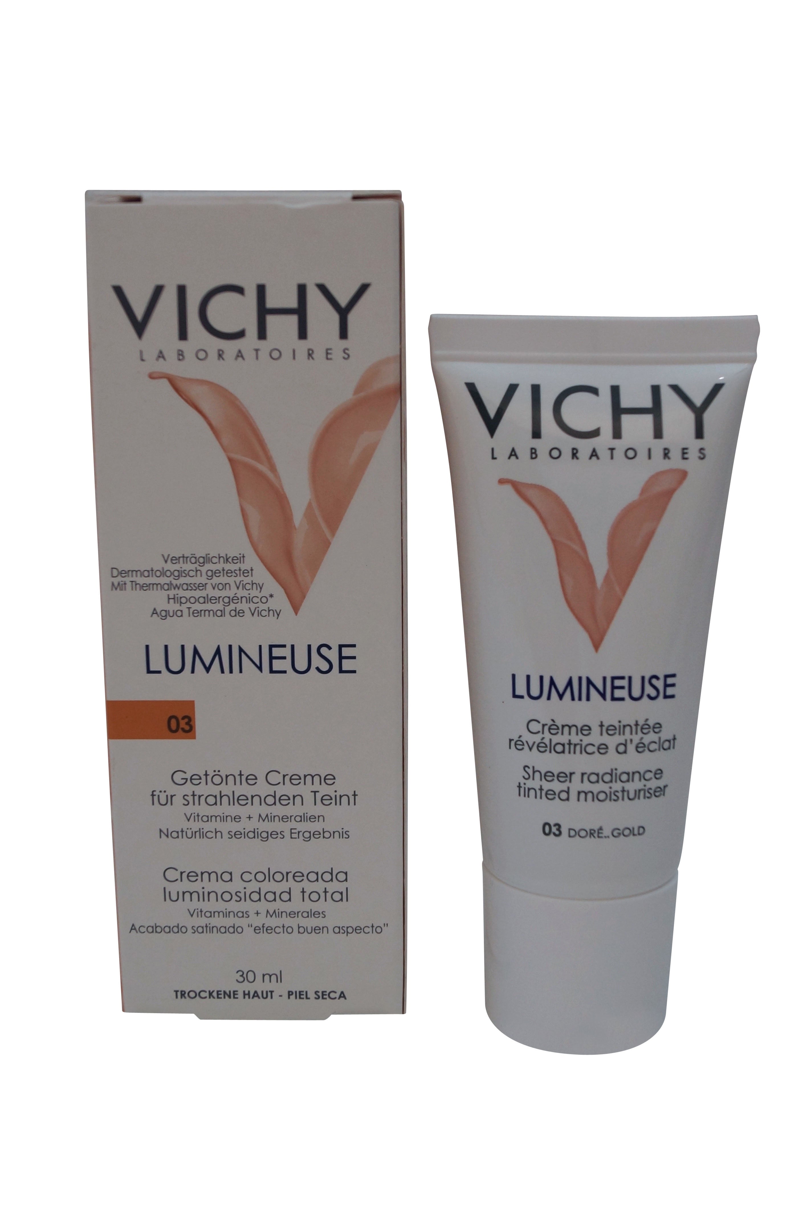 Vichy Lumineuse Sheer Radiance Tinted Moisturiser 03 Gold Dry Skin 30 ml
