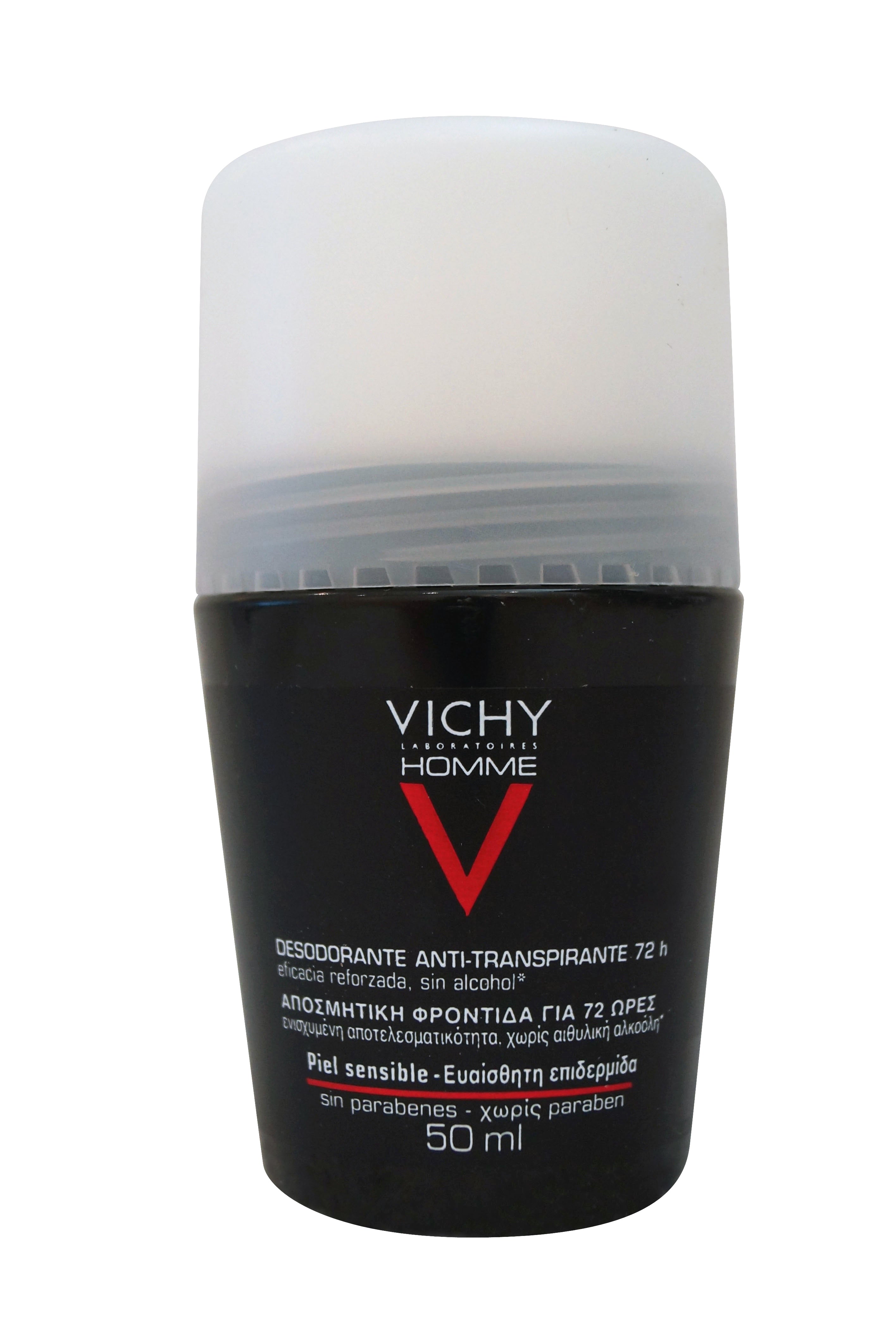 Vichy Homme 72 Hour Roll-On Deodorant for Sensitive Skin 50 ml