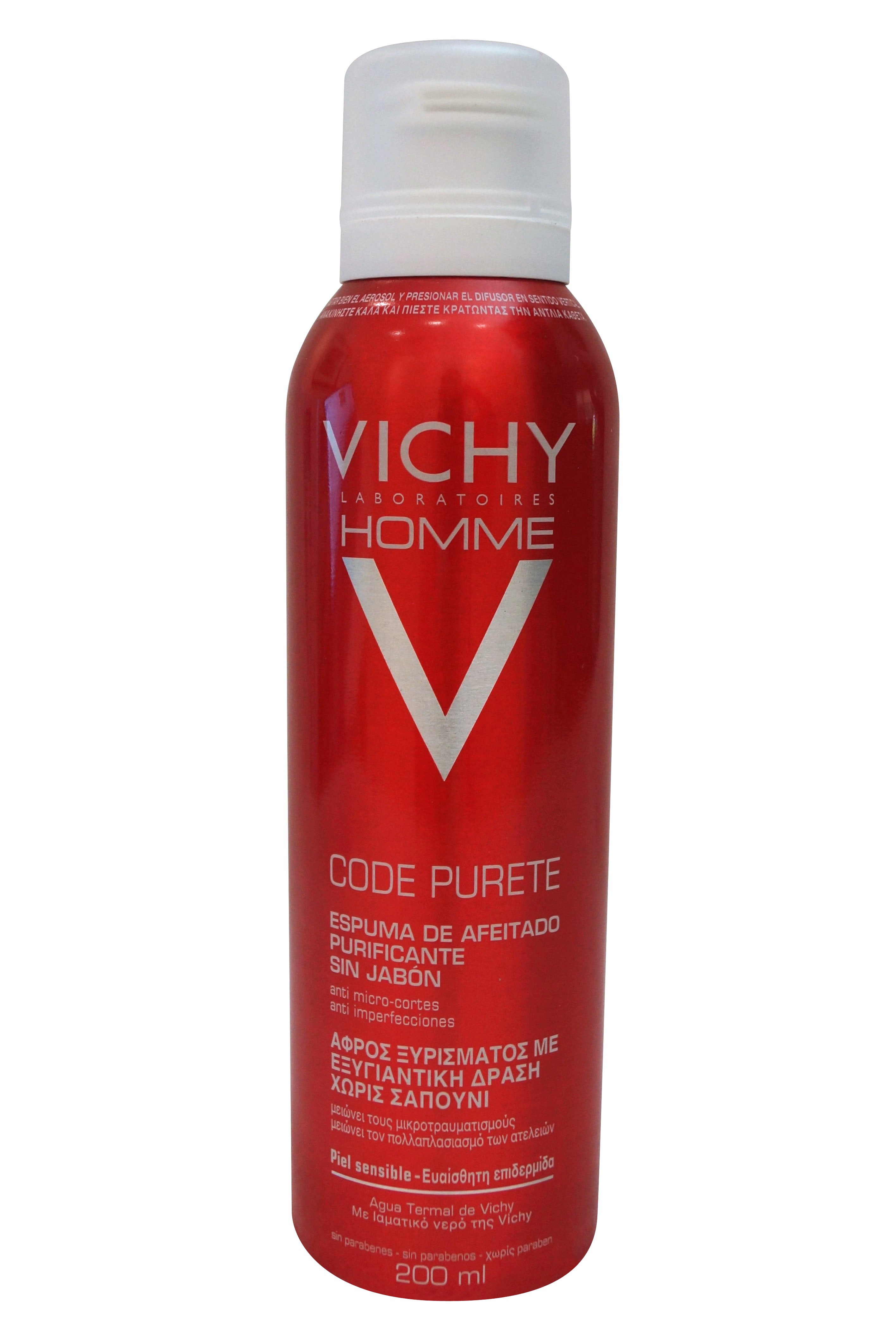 Vichy Homme Code Purete Shaving Mousse 200 ml