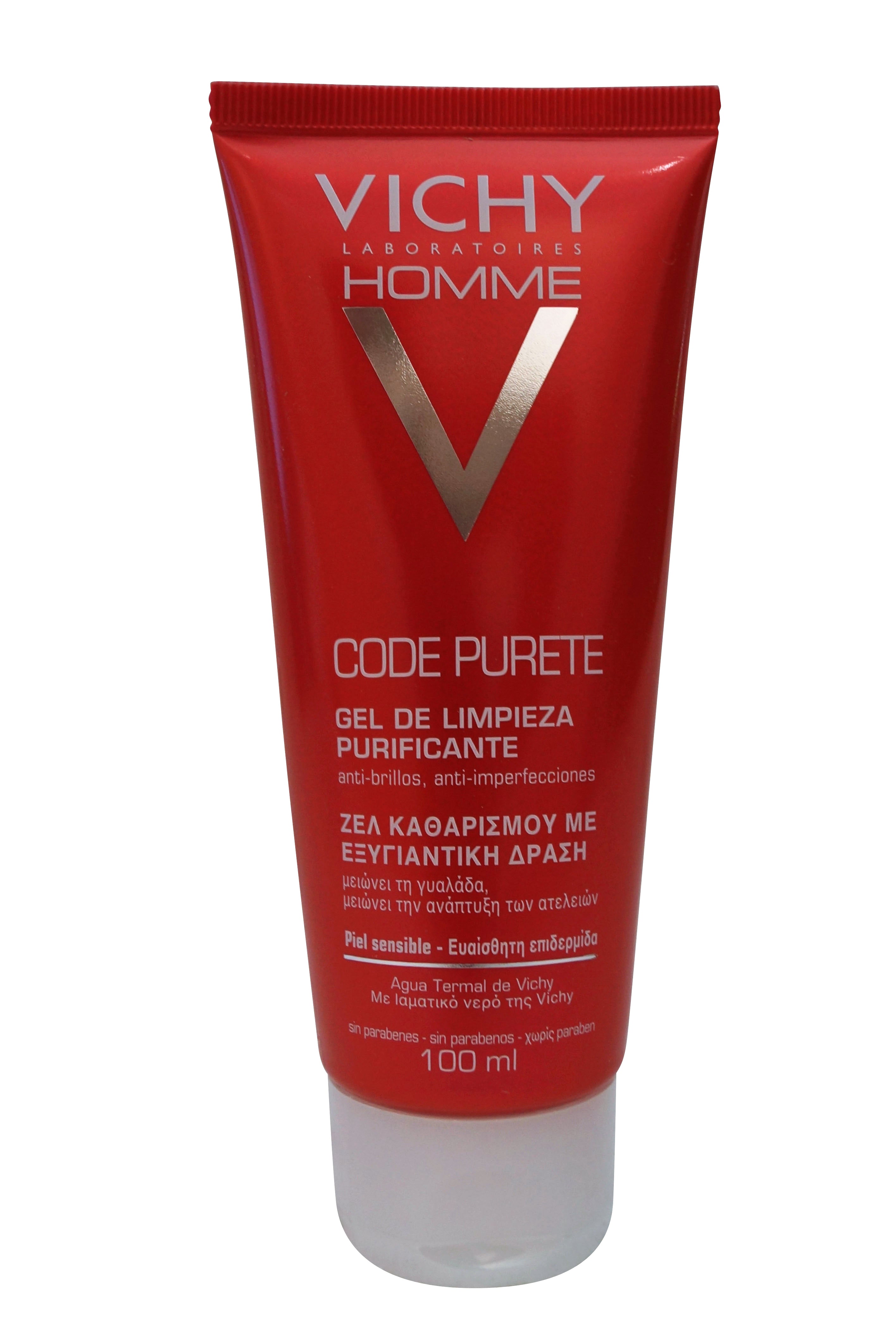 Vichy Homme Code Purete Purifying Gel Cleanser 100 ml