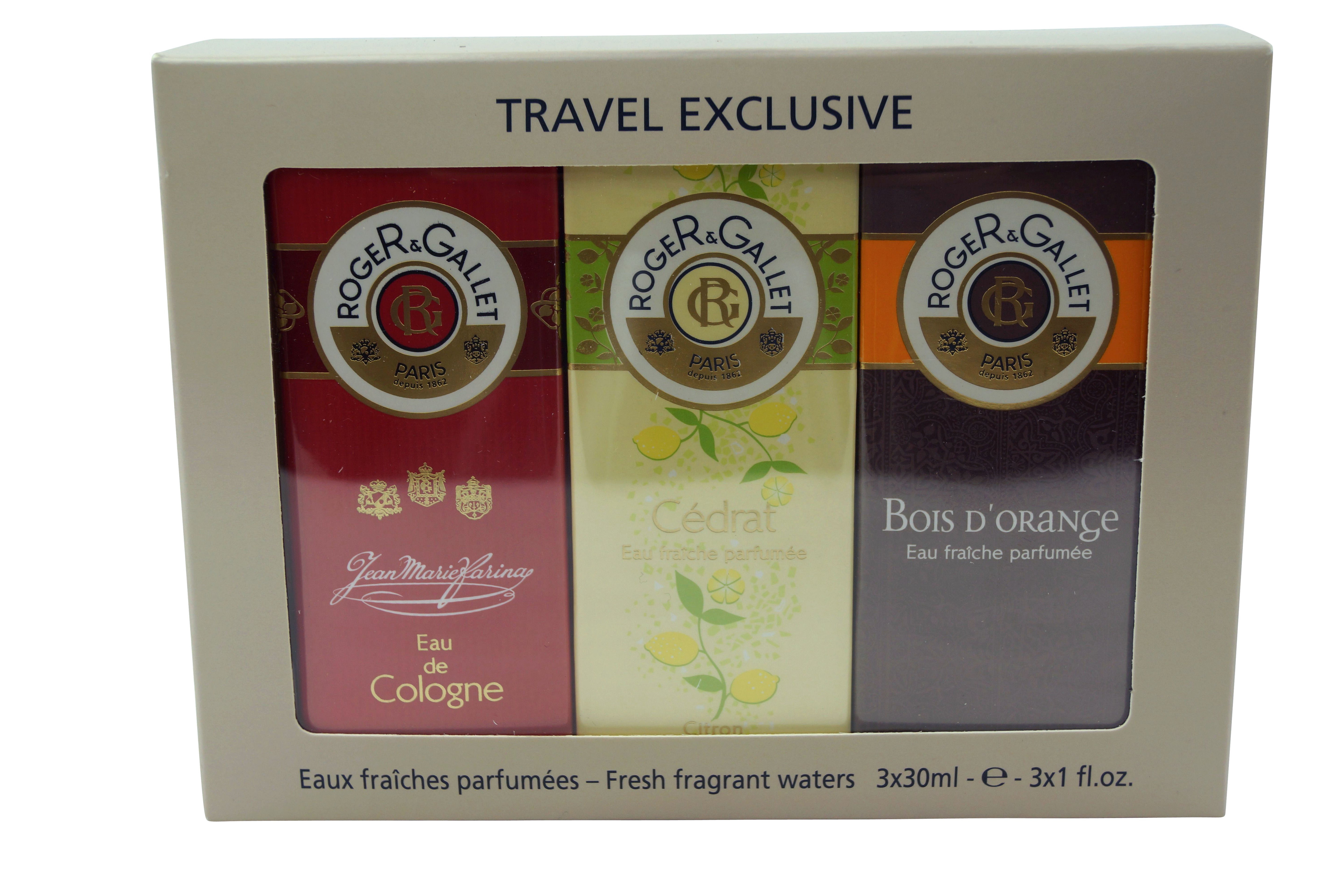 Roger & Gallet Travel Kit Cologne Eau de Fraiche & Bois D'orange Fragrant Water