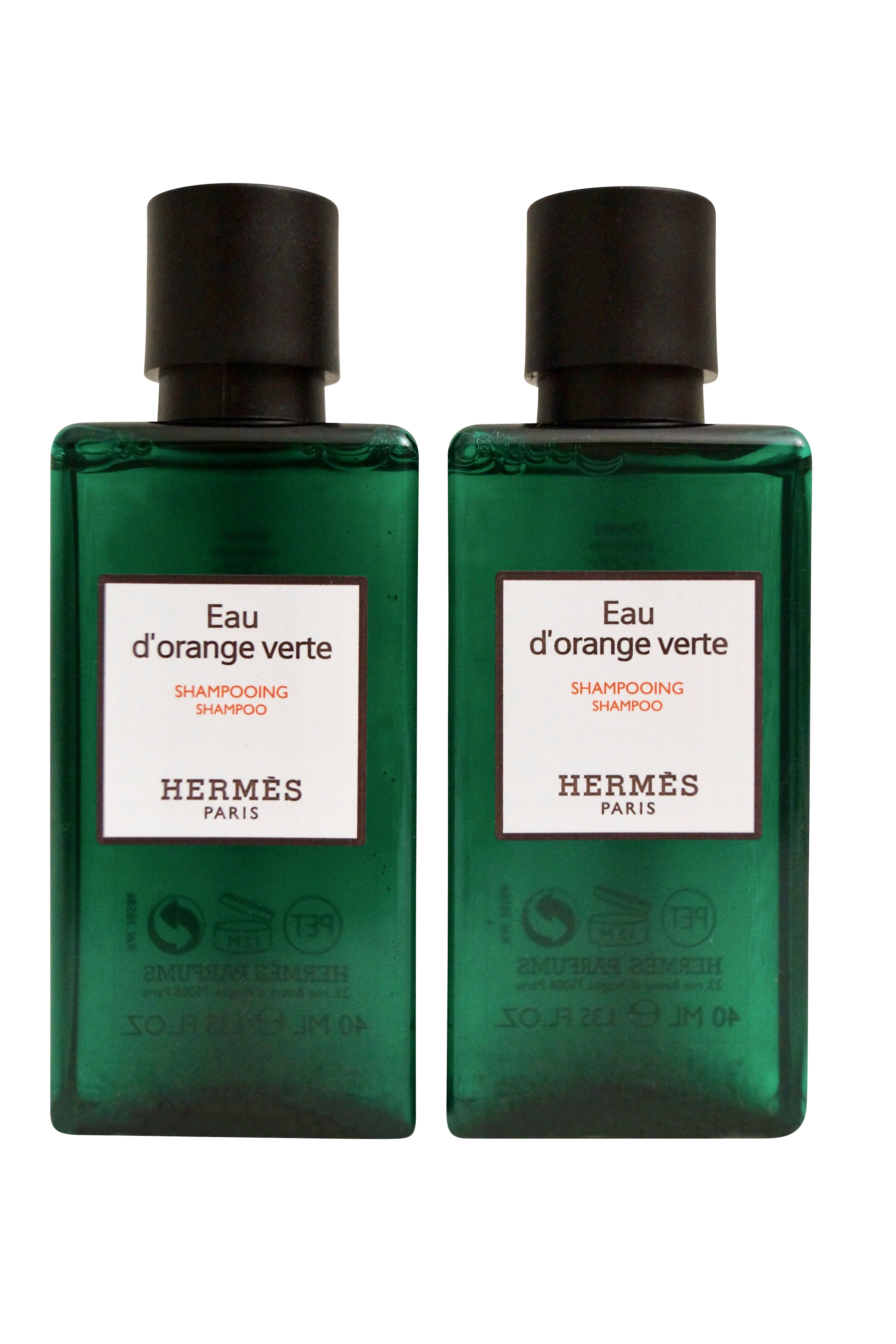 Hermes Eau D'Orange Verte Travel Size Shampoo Set of 2 x 1.35 OZ