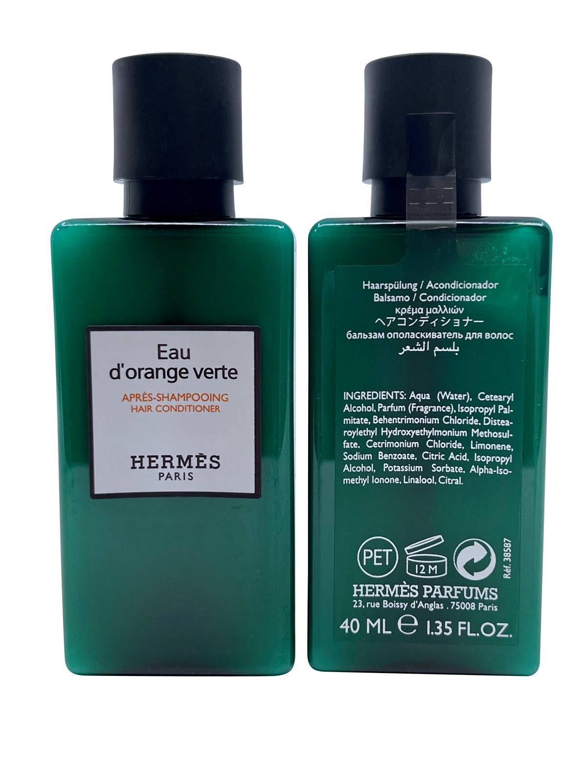 Hermes Eau D'Orange Verte Travel Size Conditioner Set of 2 x 1.35 OZ