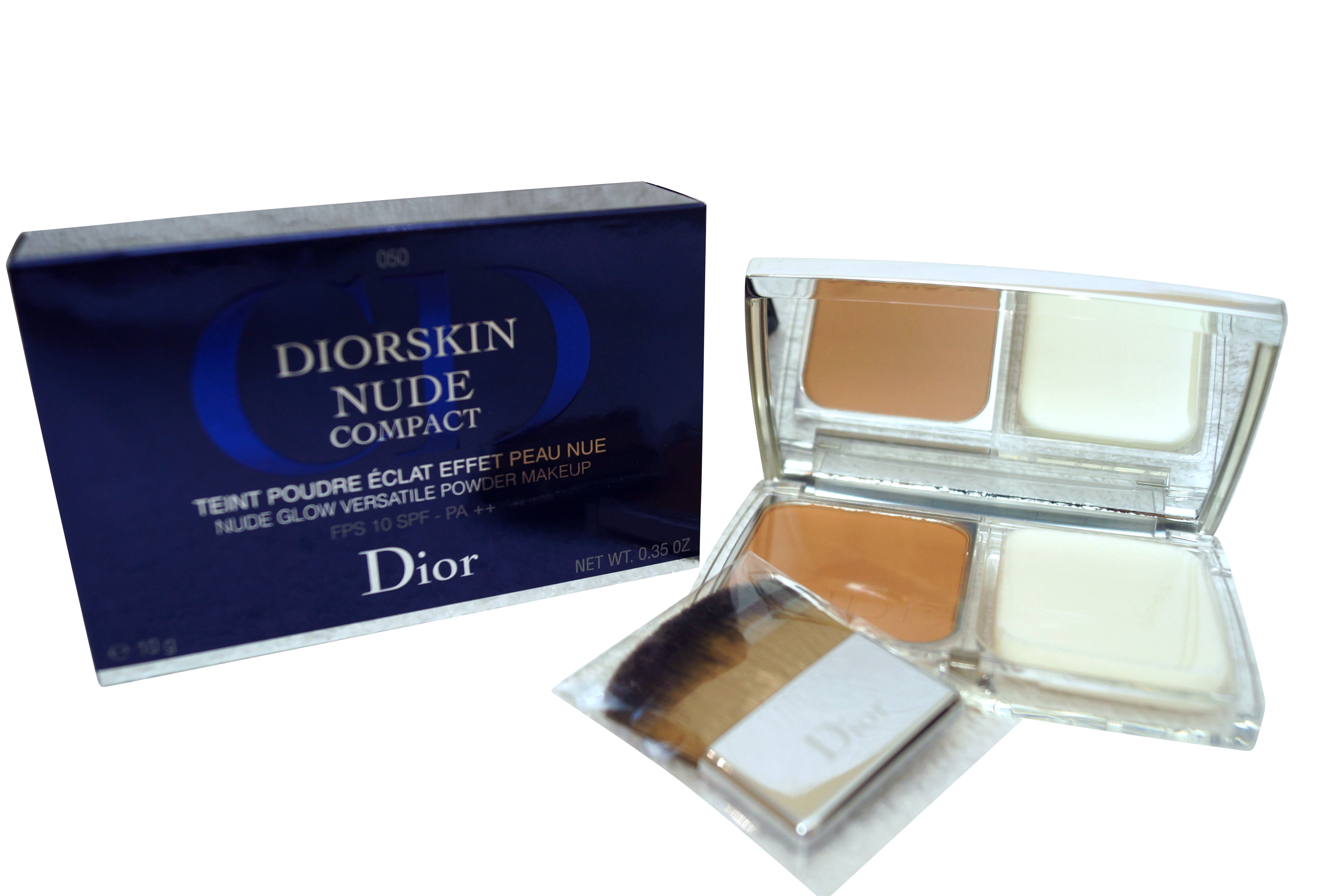 Christian Dior SPF 10 Skin Nude Compact Glow Versatile Powder Makeup, No. 050 Dark Beige, 0.35 Ounce