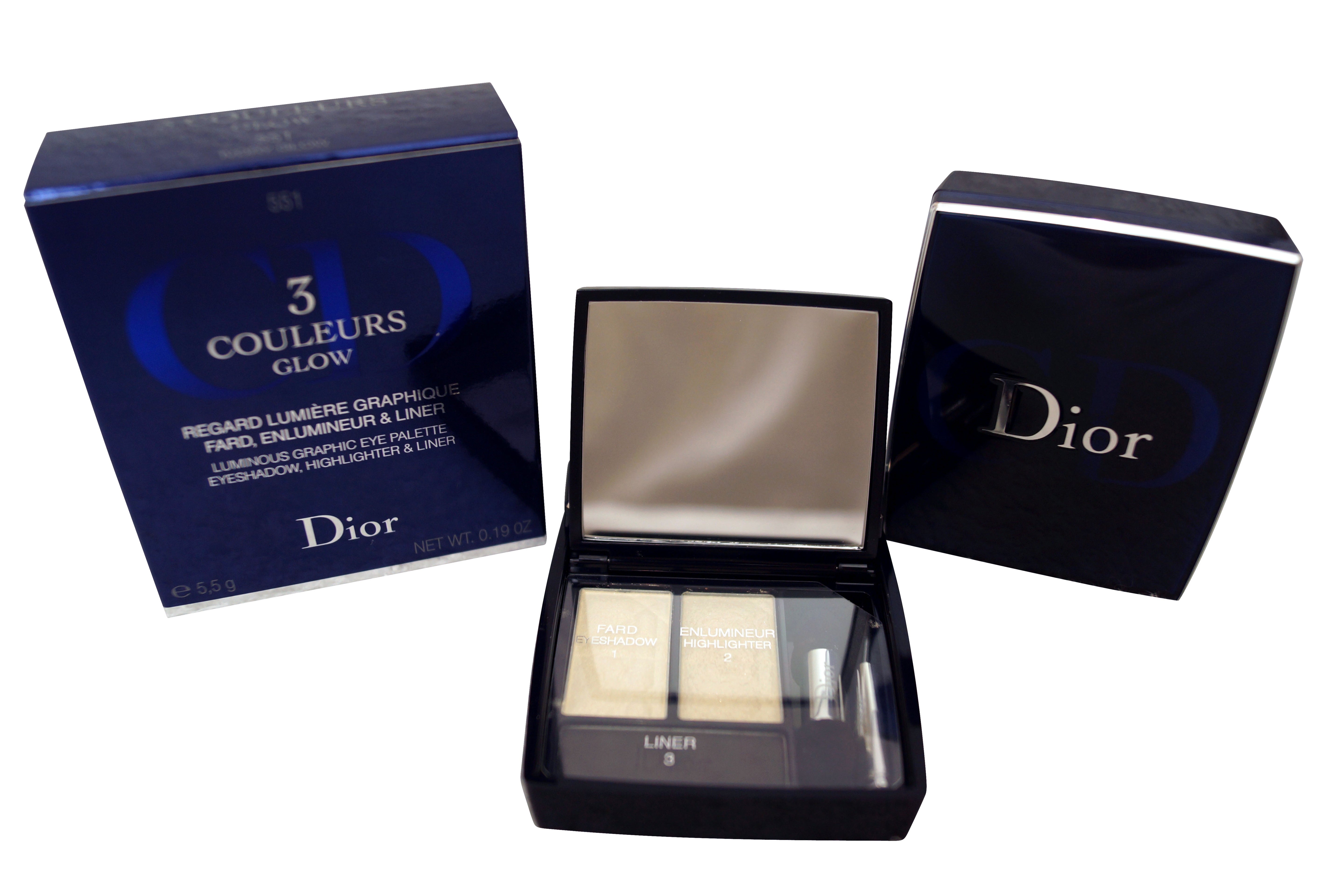 Christian Dior 3 Couleurs Glow Luminous Graphic Eye Palette  551 Ivory Glow