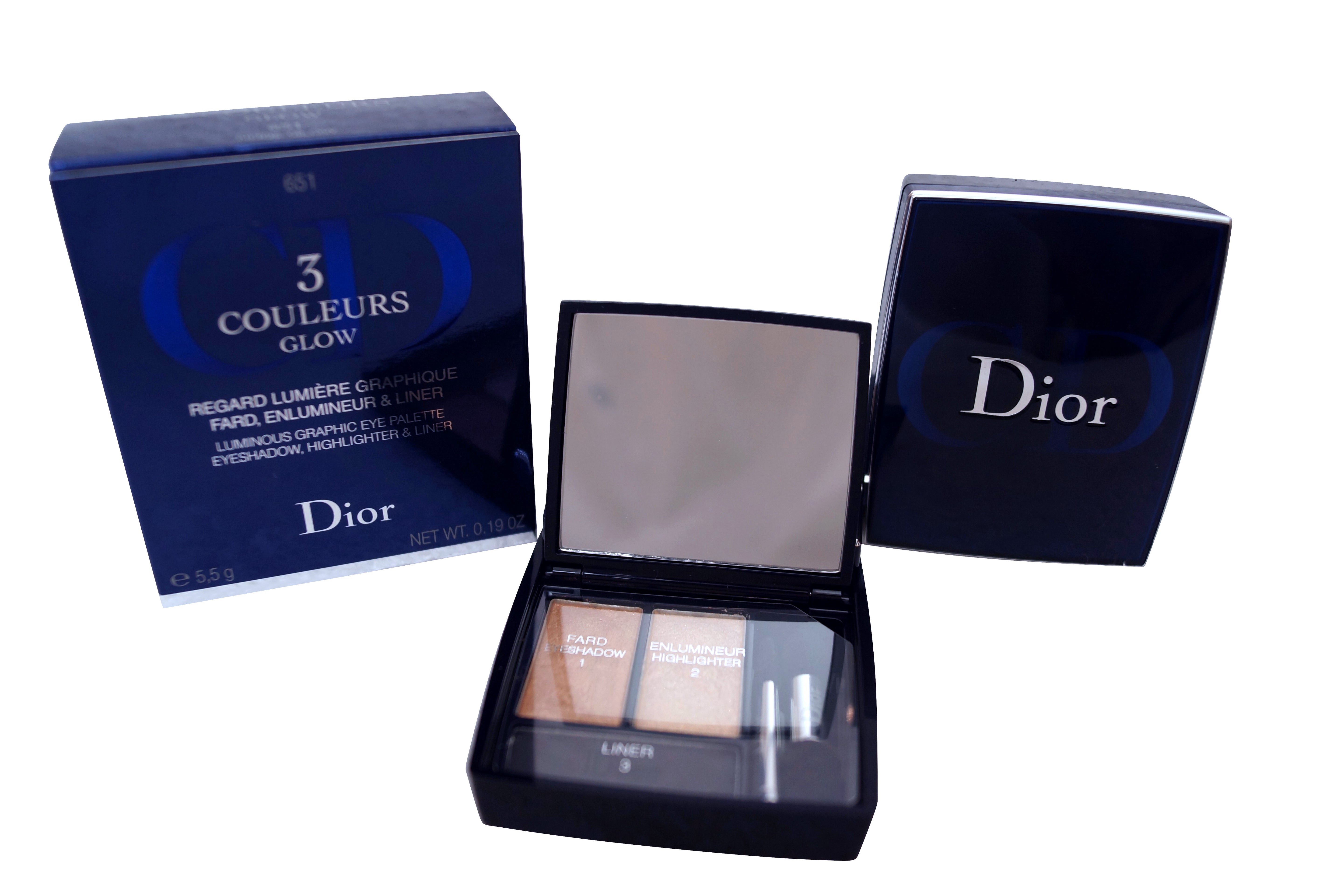 Christian Dior 3 Couleurs Glow Luminous Graphic Eye Palette  651 Nude Glow