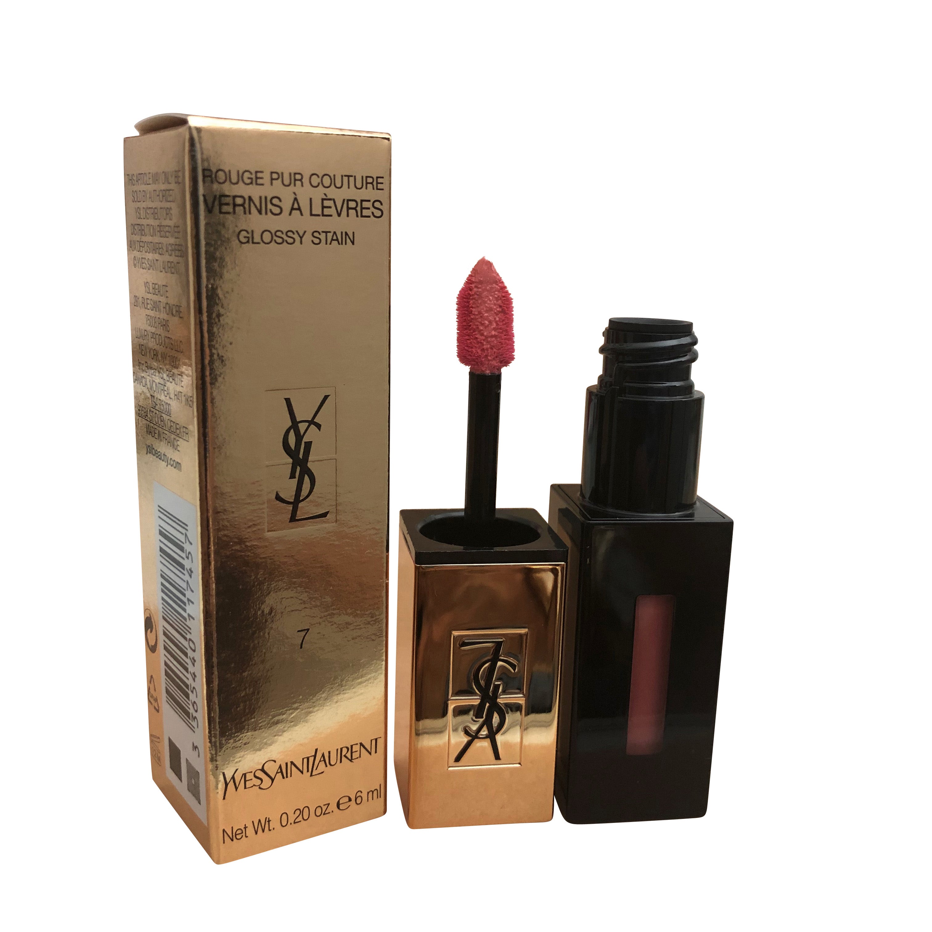 Yves Saint Laurent Rouge Pur Couture Glossy Stain 7 Corail Aquarelle 0.20 OZ