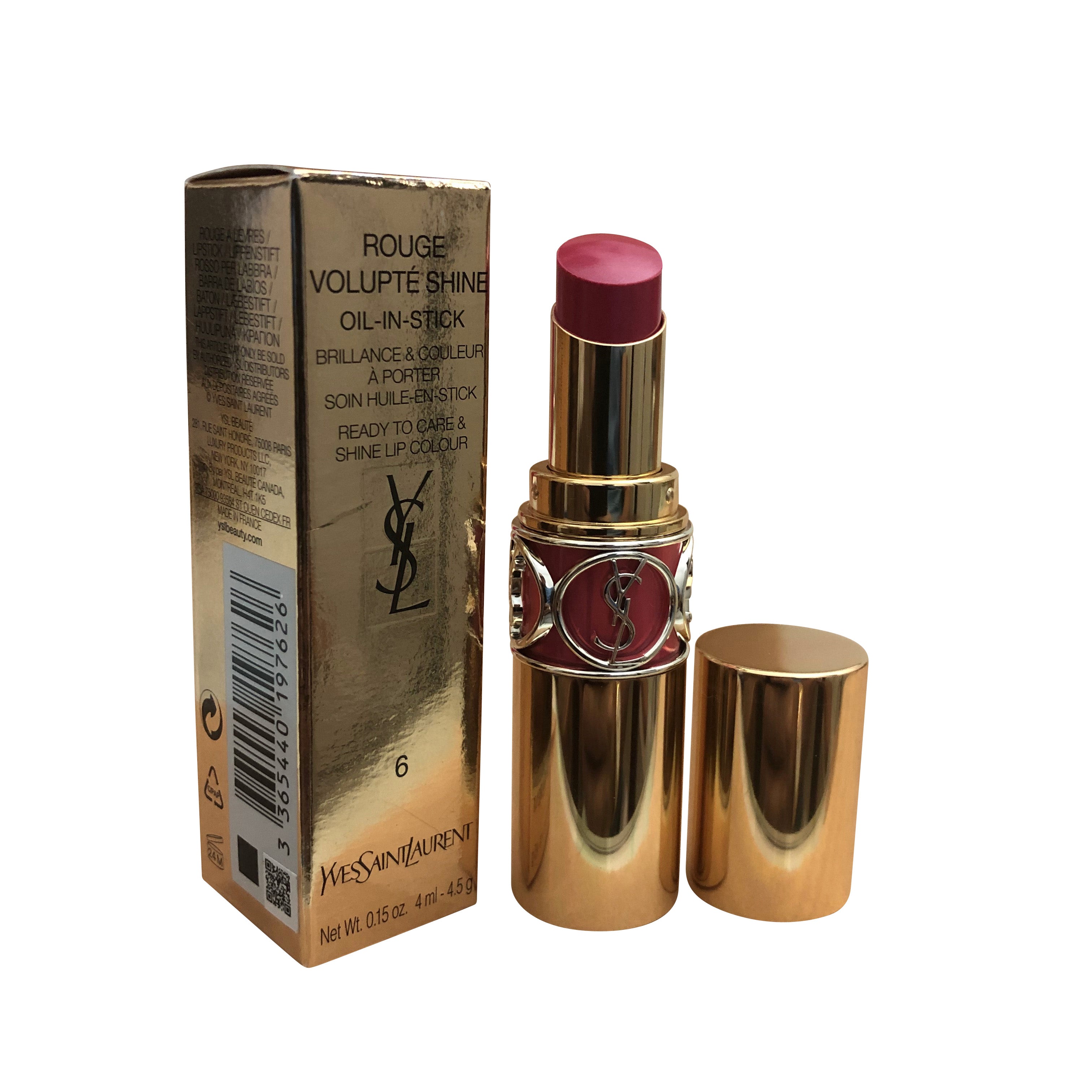 Yves Saint Laurent Rouge Volupte Shine 6 Pink Safari 0.15 OZ