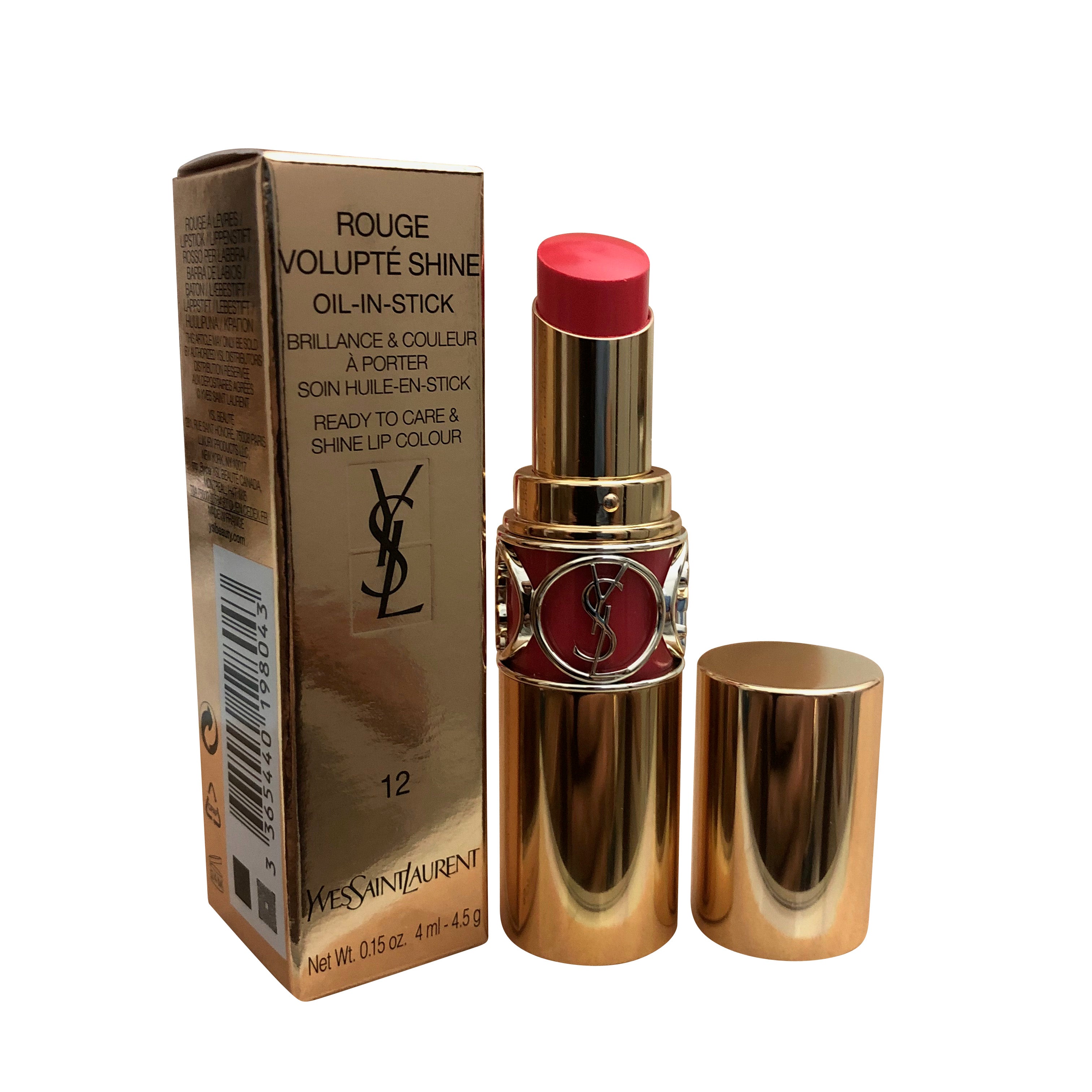 Yves Saint Laurent Rouge Volupte Shine 12 Corail Dolman 0.15 OZ