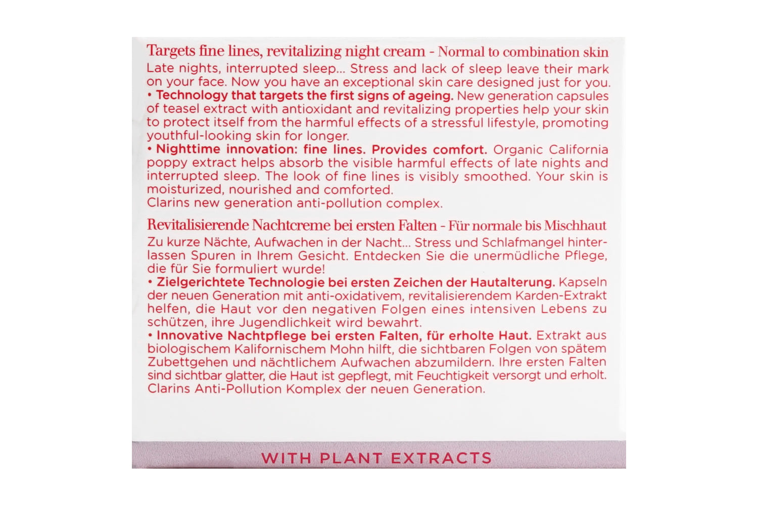 Clarins Multi Active Nuit Revitalizing Night Cream 1.6 OZ