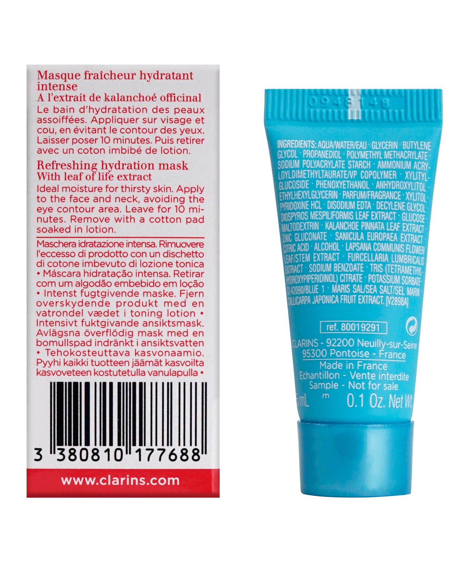 Clarins SOS Hydra Refreshing Hydration Mask 0.1 OZ