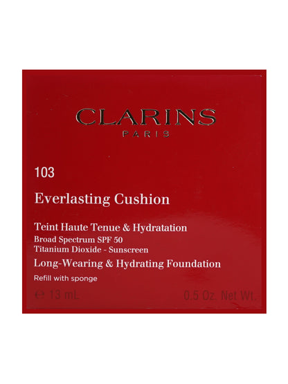 Clarins Everlasting Cushion 103 Long Wear & Hydrating Foundation 0.5 OZ