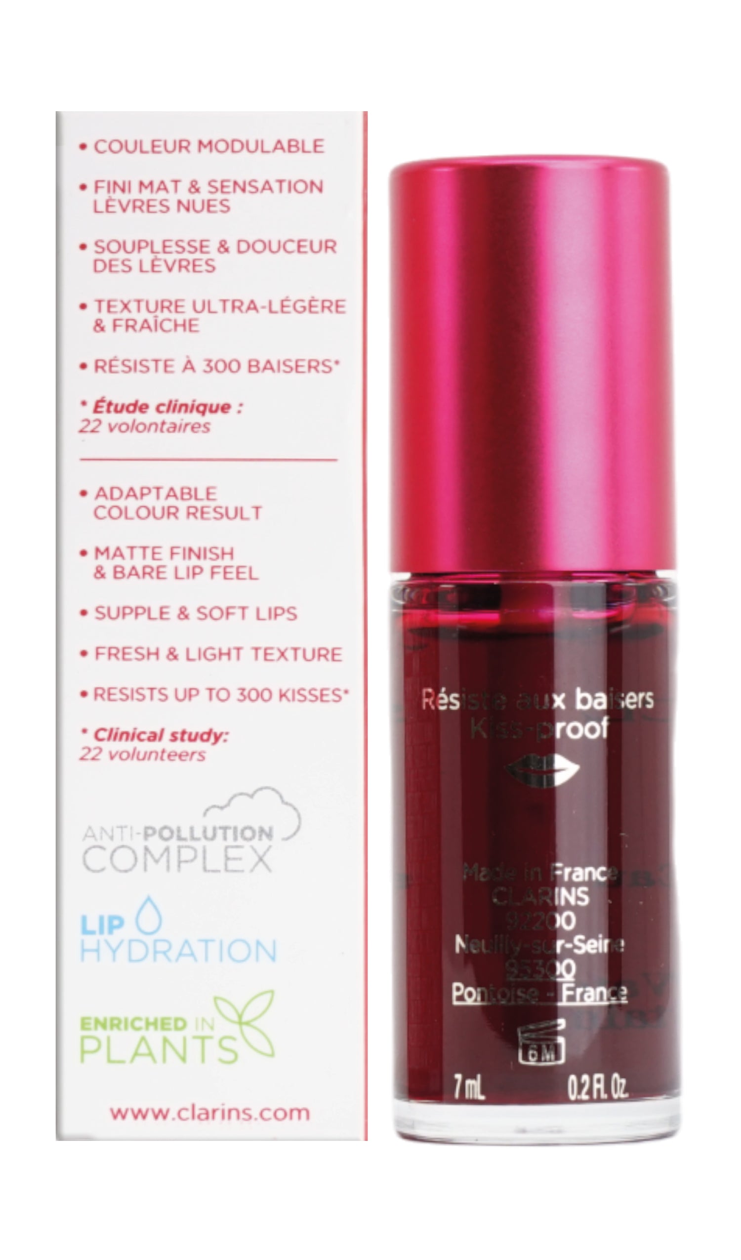 Clarins Water Lip Stain Transfer Proof Long Wear 0.2 OZ - CHOOSE YOUR SHADE
