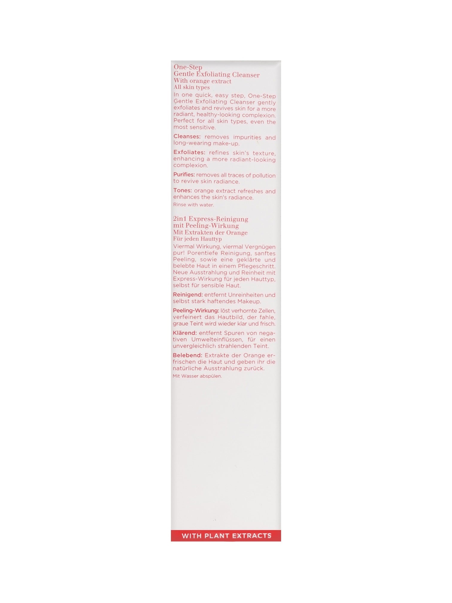 Clarins One Step Gentle Exfoliating Cleanser Orange Extract 4.4 OZ