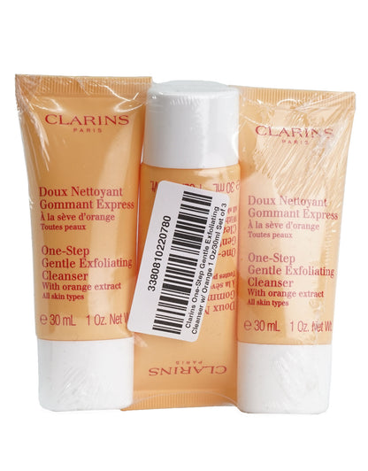 Clarins One Step Gentle Exfoliating Cleanser 1 OZ Set of 3