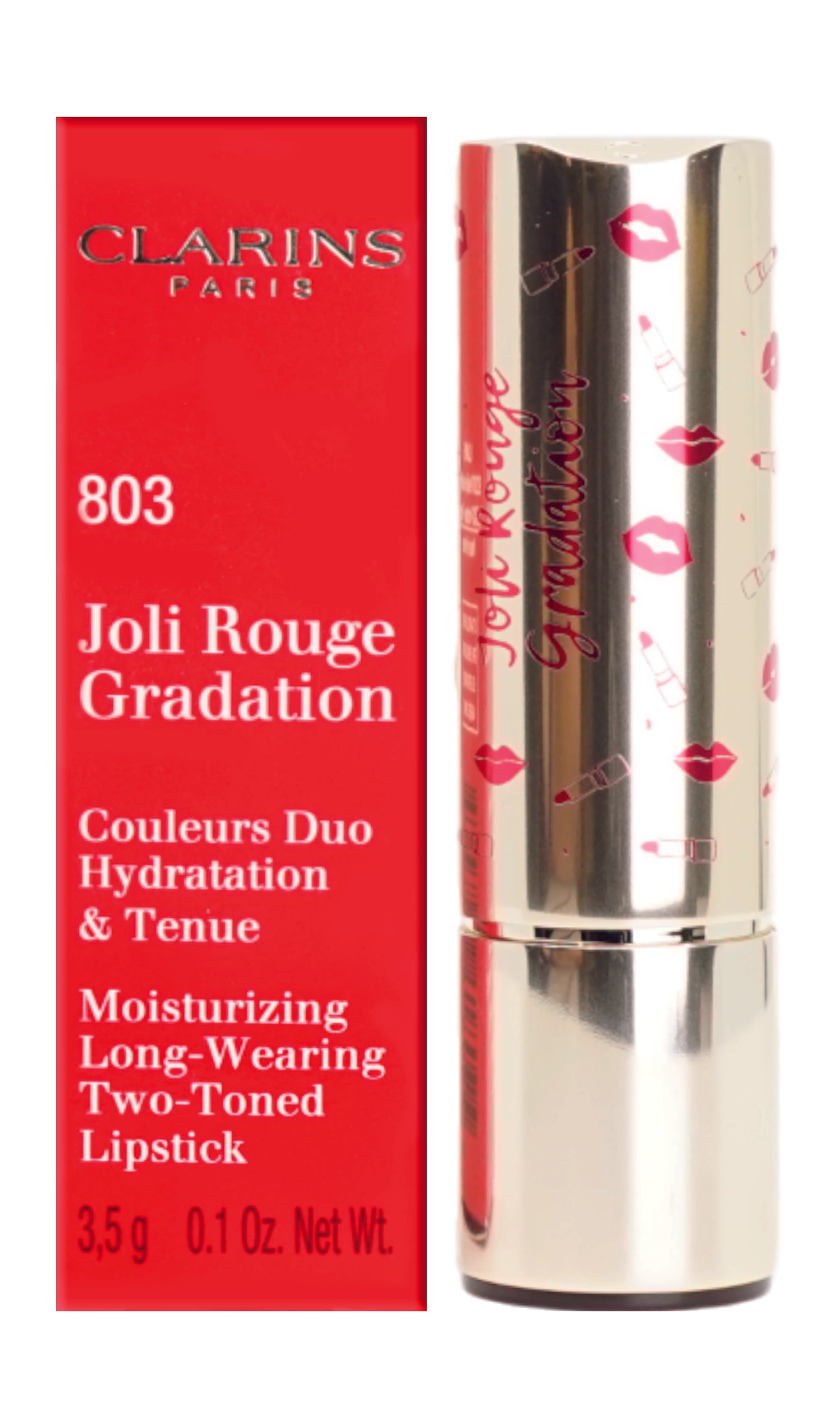 Clarins Joli Rouge Gradation 803 Plum Moisturizing Longwear Lipstick 0.1 OZ