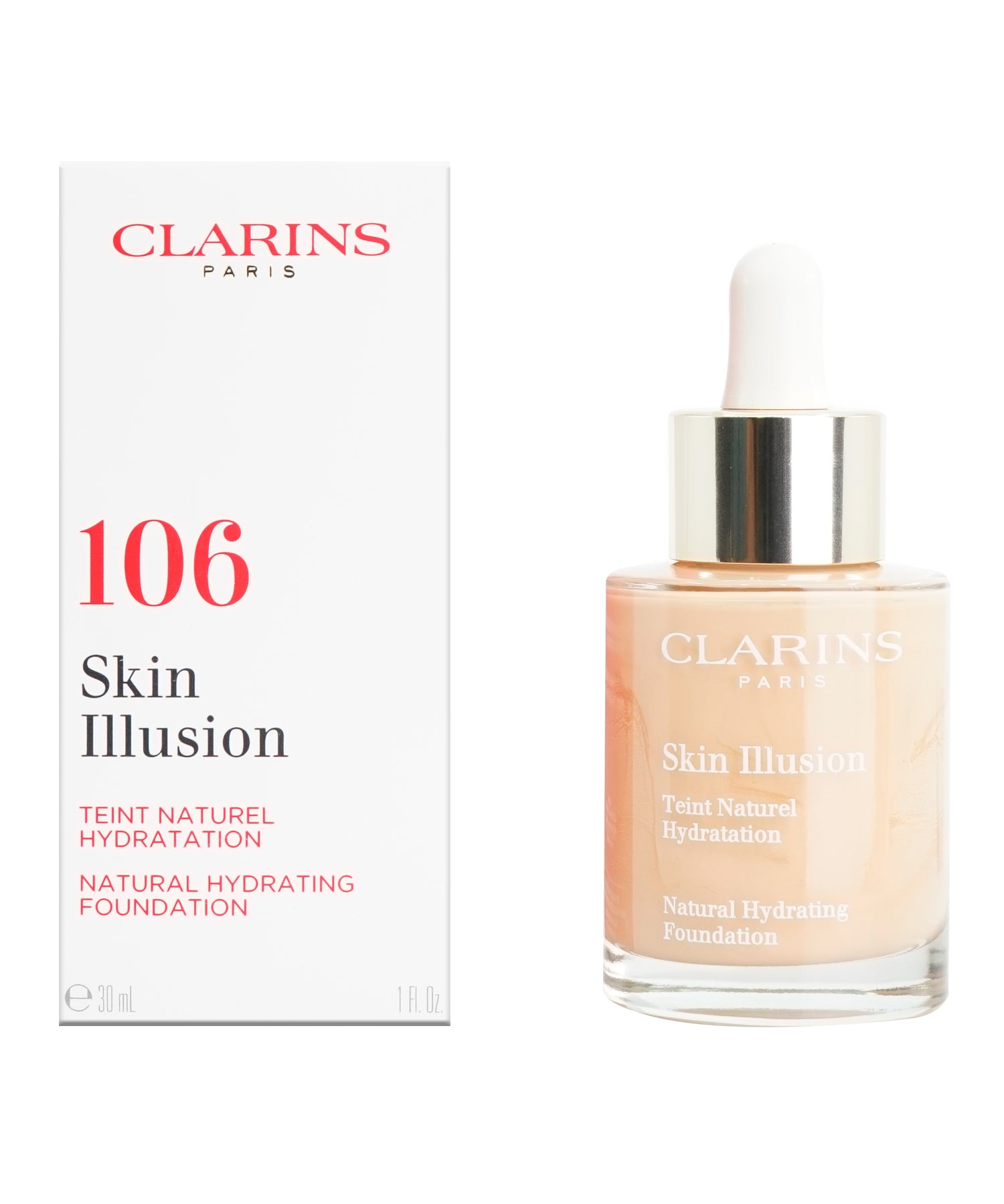 Clarins Skin Illusion Natural Hydrating Foundation 1 OZ - CHOOSE YOUR SHADE