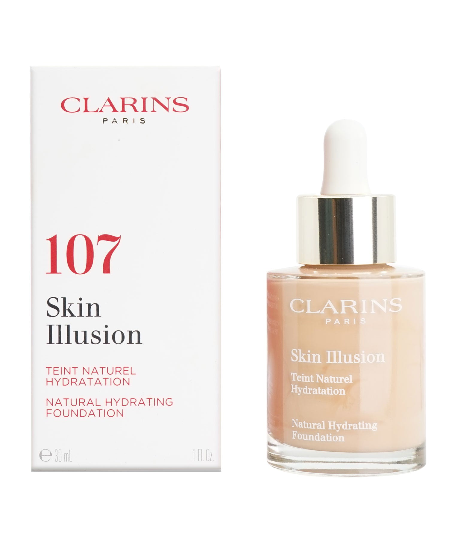 Clarins Skin Illusion Natural Hydrating Foundation 1 OZ - CHOOSE YOUR SHADE