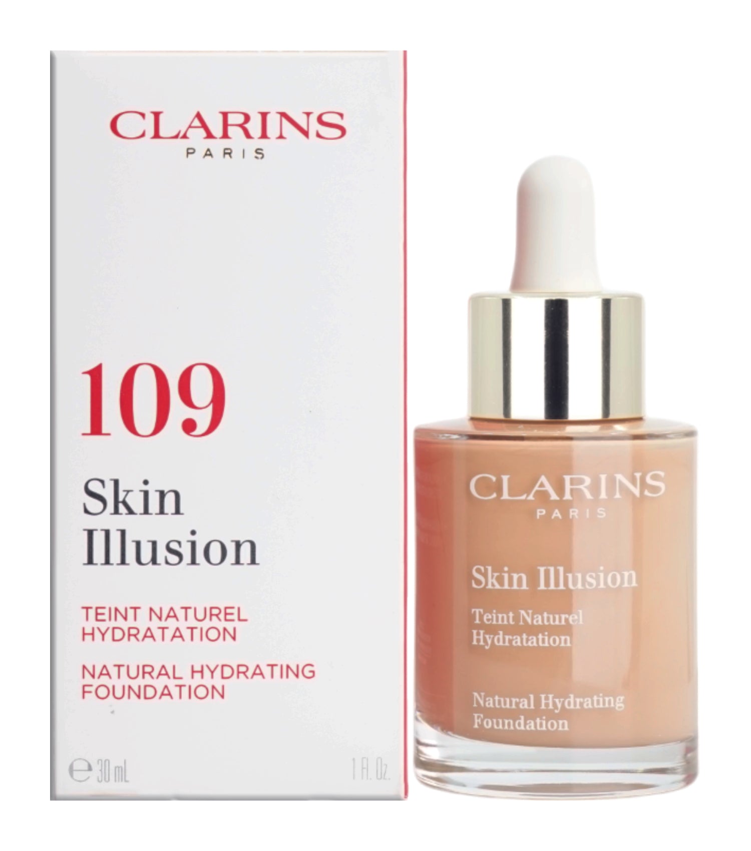 Clarins Skin Illusion Natural Hydrating Foundation 1 OZ - CHOOSE YOUR SHADE