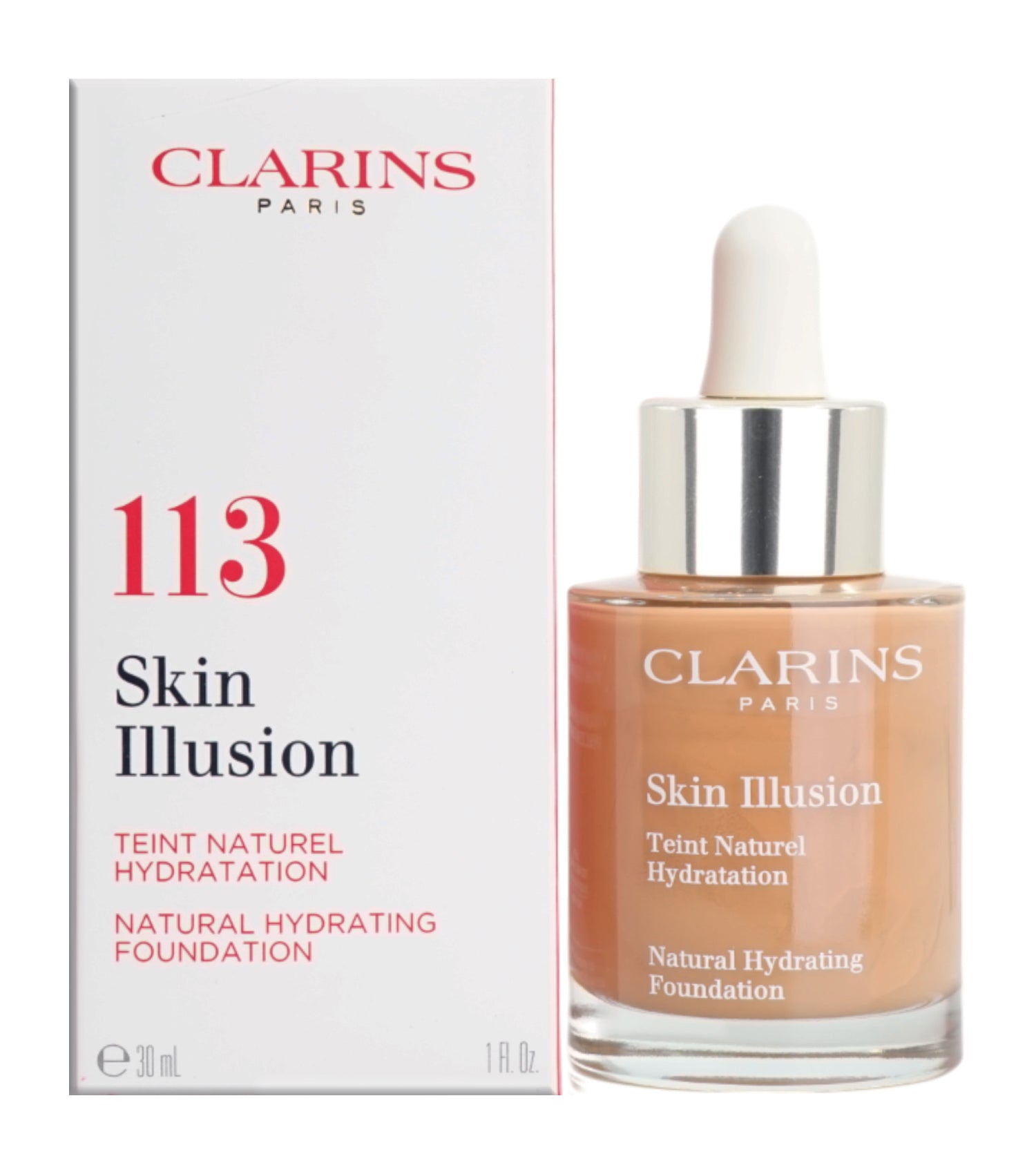 Clarins Skin Illusion Natural Hydrating Foundation 1 OZ - CHOOSE YOUR SHADE