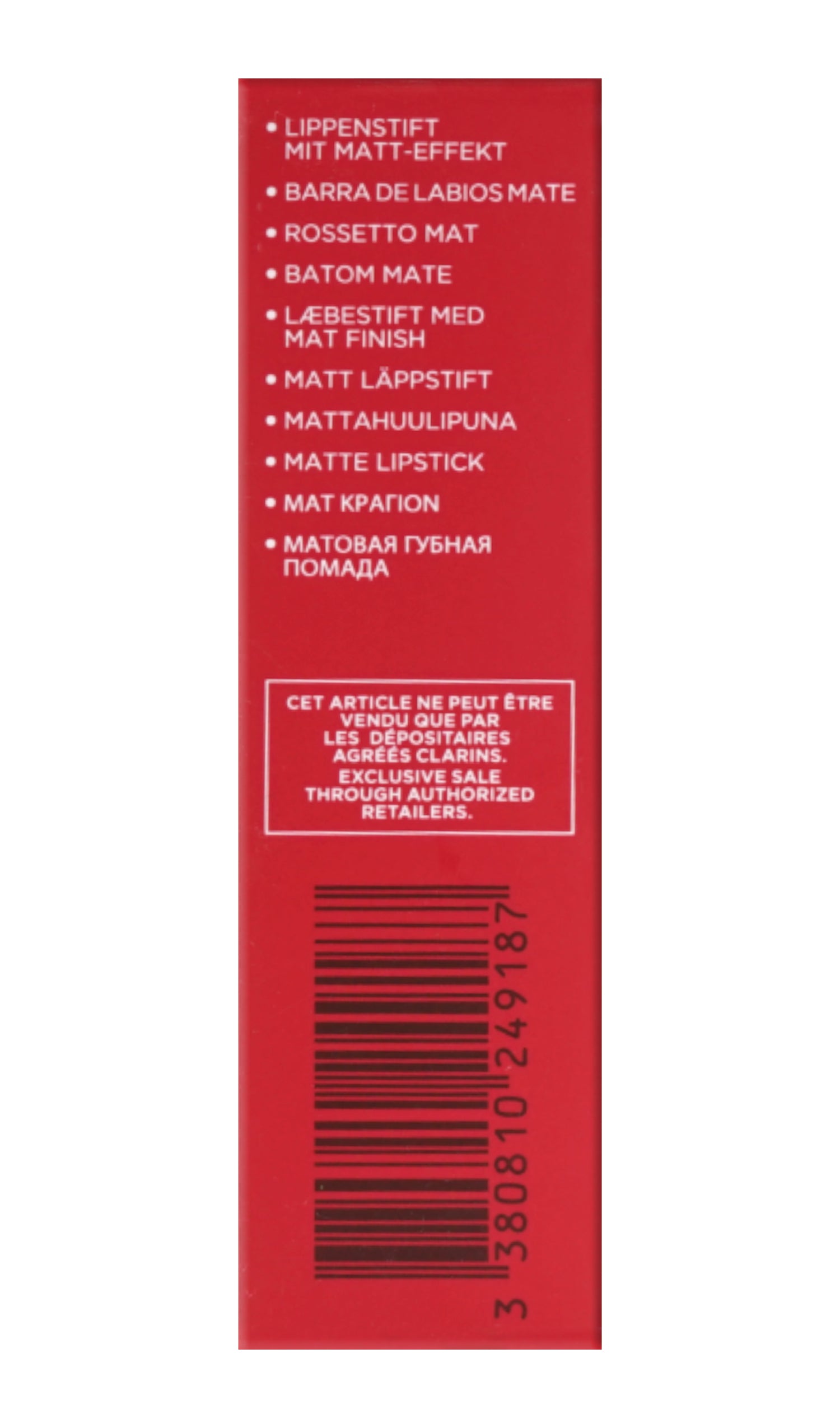 Clarins Joli Rouge Velvet Longwear Matte Lipstick 0.1 OZ - CHOOSE YOUR SHADE