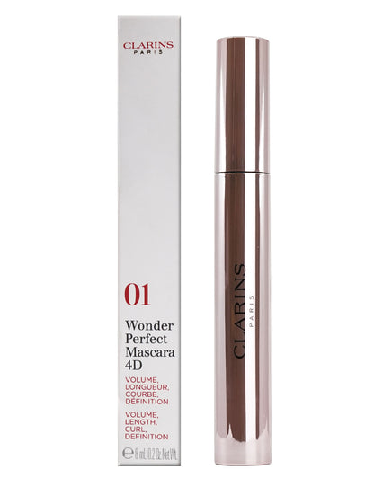 Clarins Wonder Perfect Mascara 4D Volume, Curl, & Length 01 Black 0.1 OZ