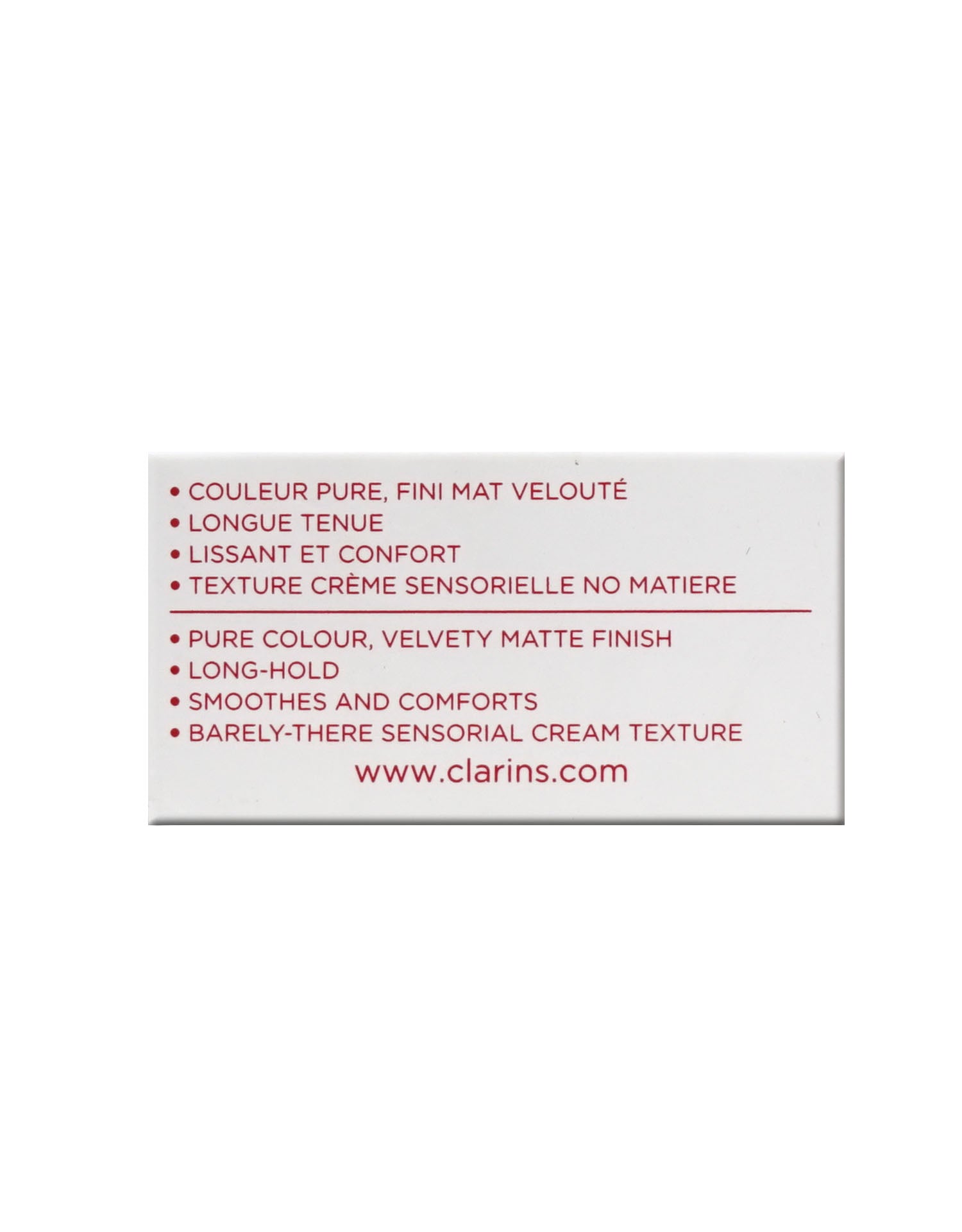 Clarins Ombre Velvet 01 White Shadow 0.1 OZ