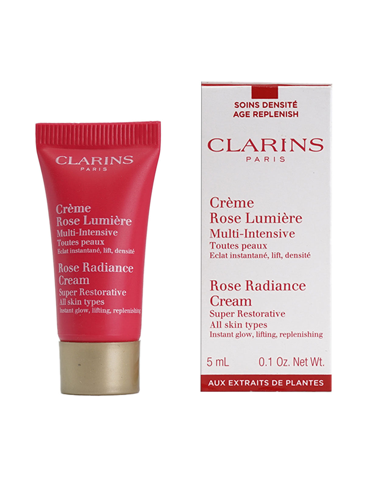 Clarins Rose Radiance Cream Super Restorative All Skin Types 0.1 OZ