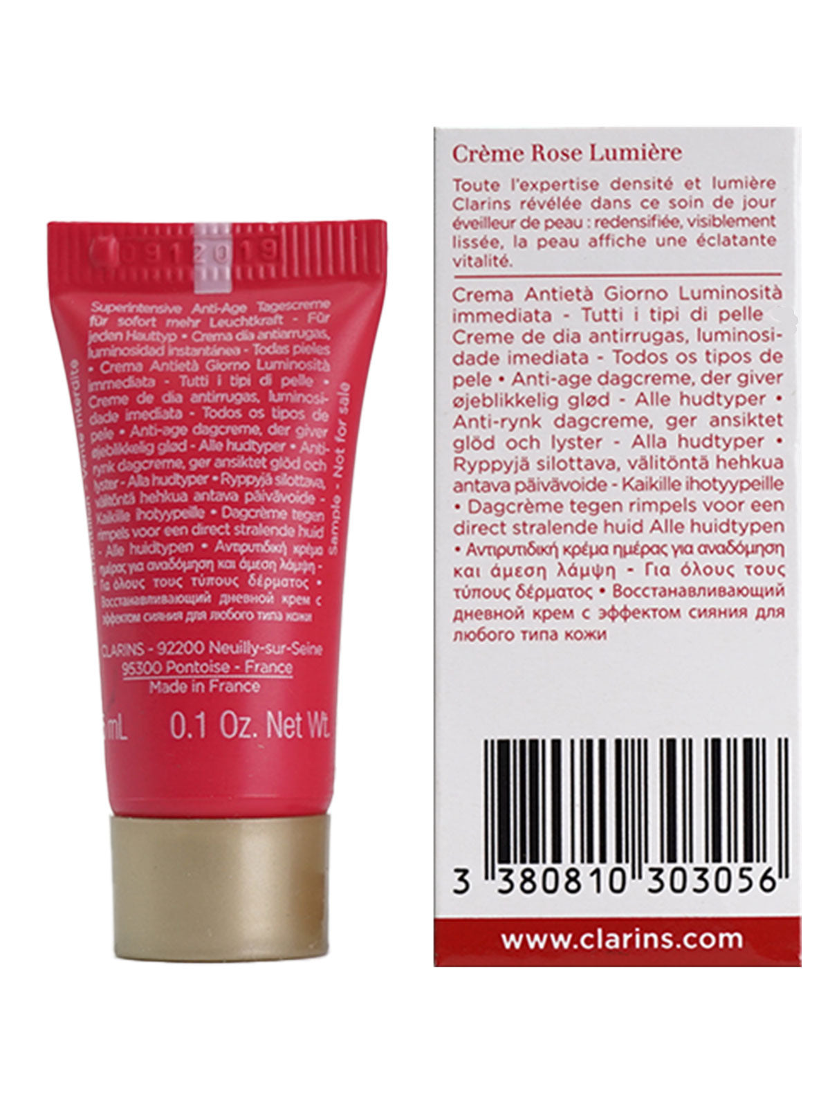 Clarins Rose Radiance Cream Super Restorative All Skin Types 0.1 OZ