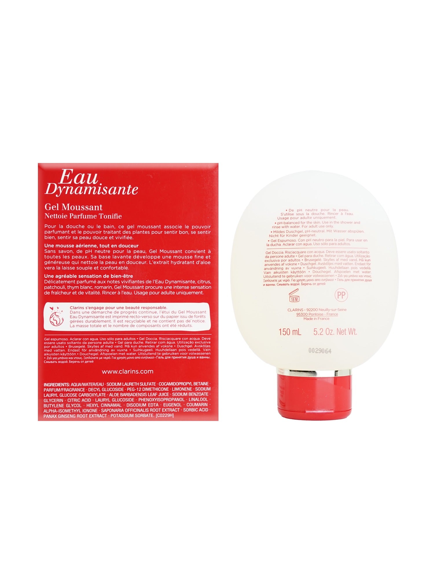 Clarins Eau Dynamisante Shower Gel All Skin Types 5.2 OZ