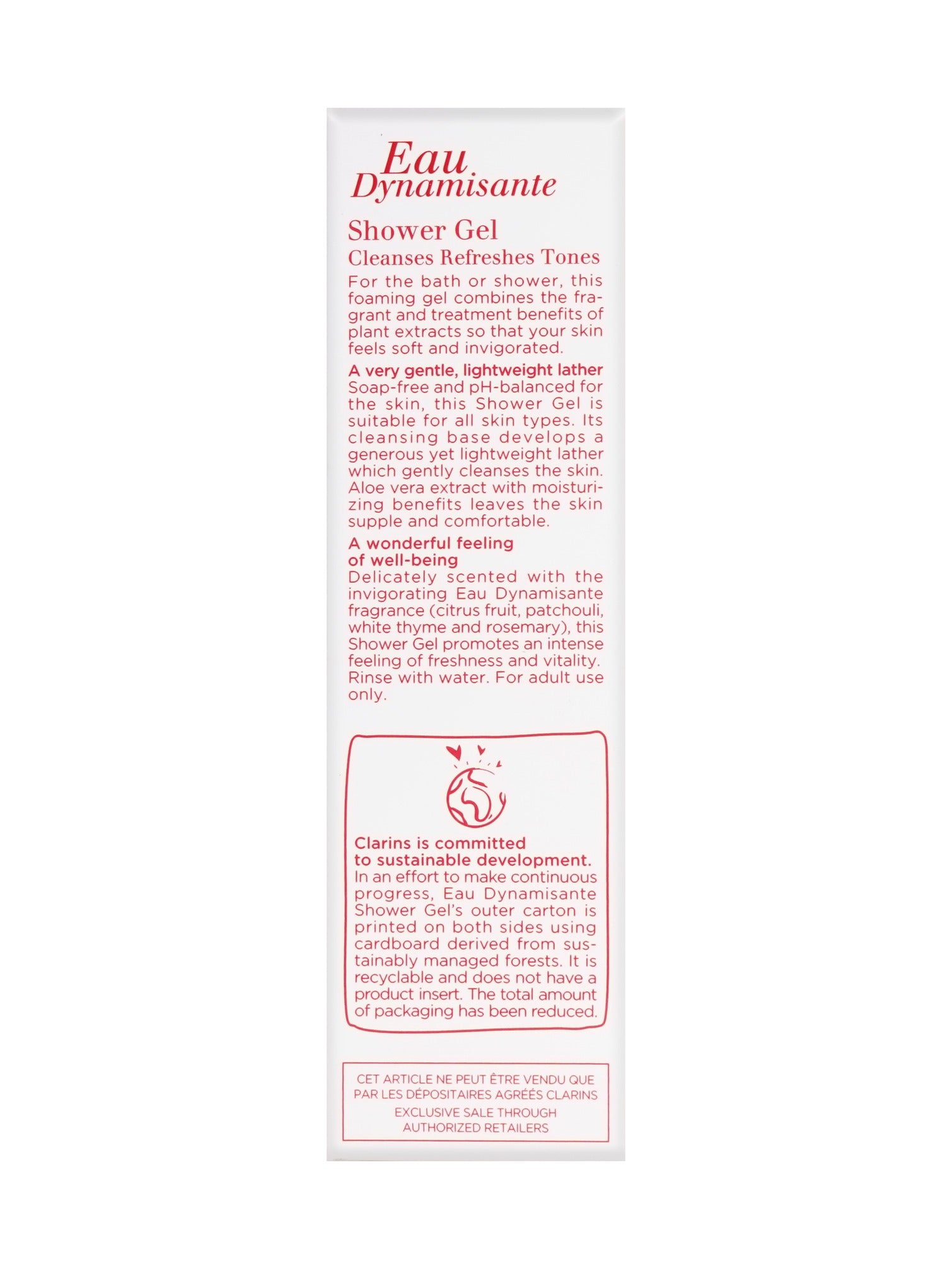 Clarins Eau Dynamisante Shower Gel All Skin Types 5.2 OZ