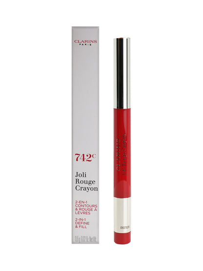 Clarins Joli Rouge Crayon 2 in 1 Define & Fill 0.02 OZ - CHOOSE YOUR SHADE