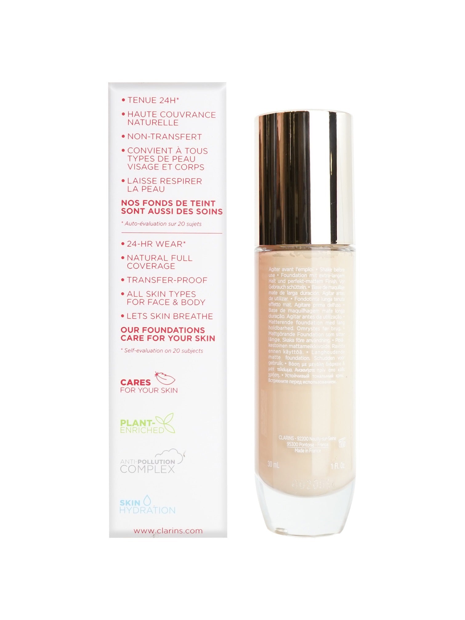 Clarins Everlasting Matte Foundation 1 OZ - CHOOSE YOUR SHADE