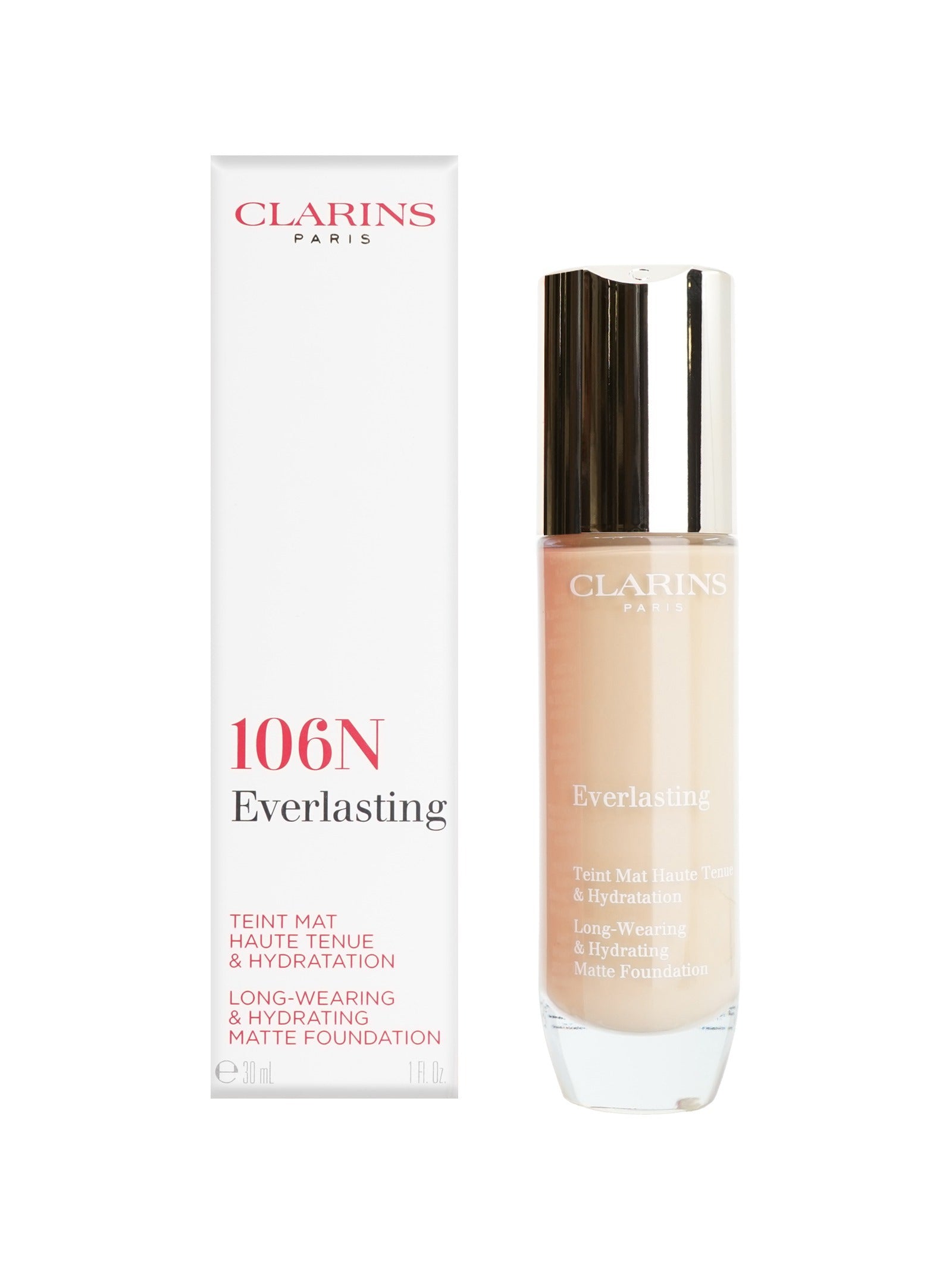 Clarins Everlasting Matte Foundation 1 OZ - CHOOSE YOUR SHADE