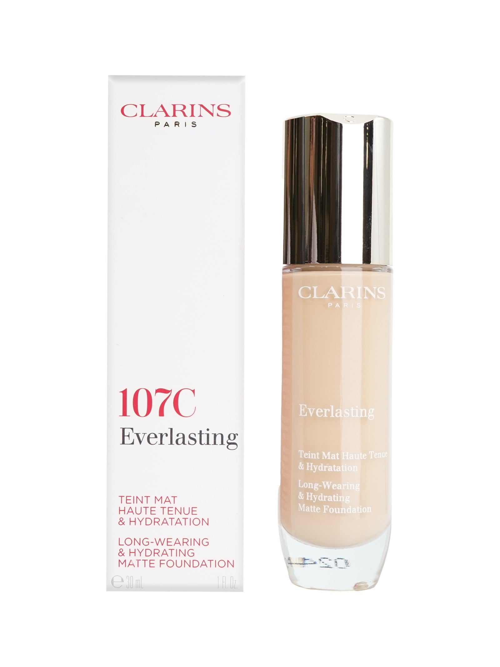 Clarins Everlasting Matte Foundation 1 OZ - CHOOSE YOUR SHADE