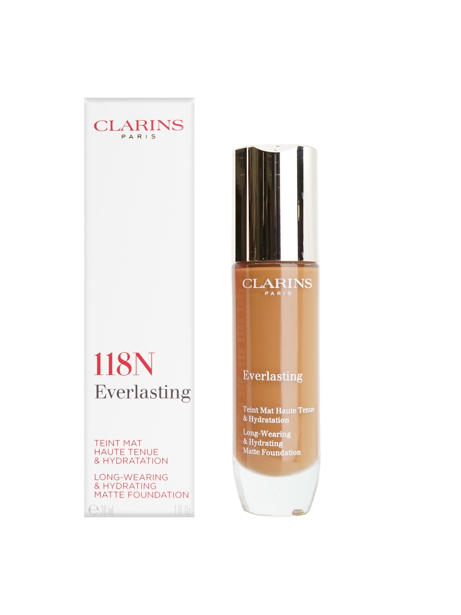 Clarins Everlasting Matte Foundation 1 OZ - CHOOSE YOUR SHADE