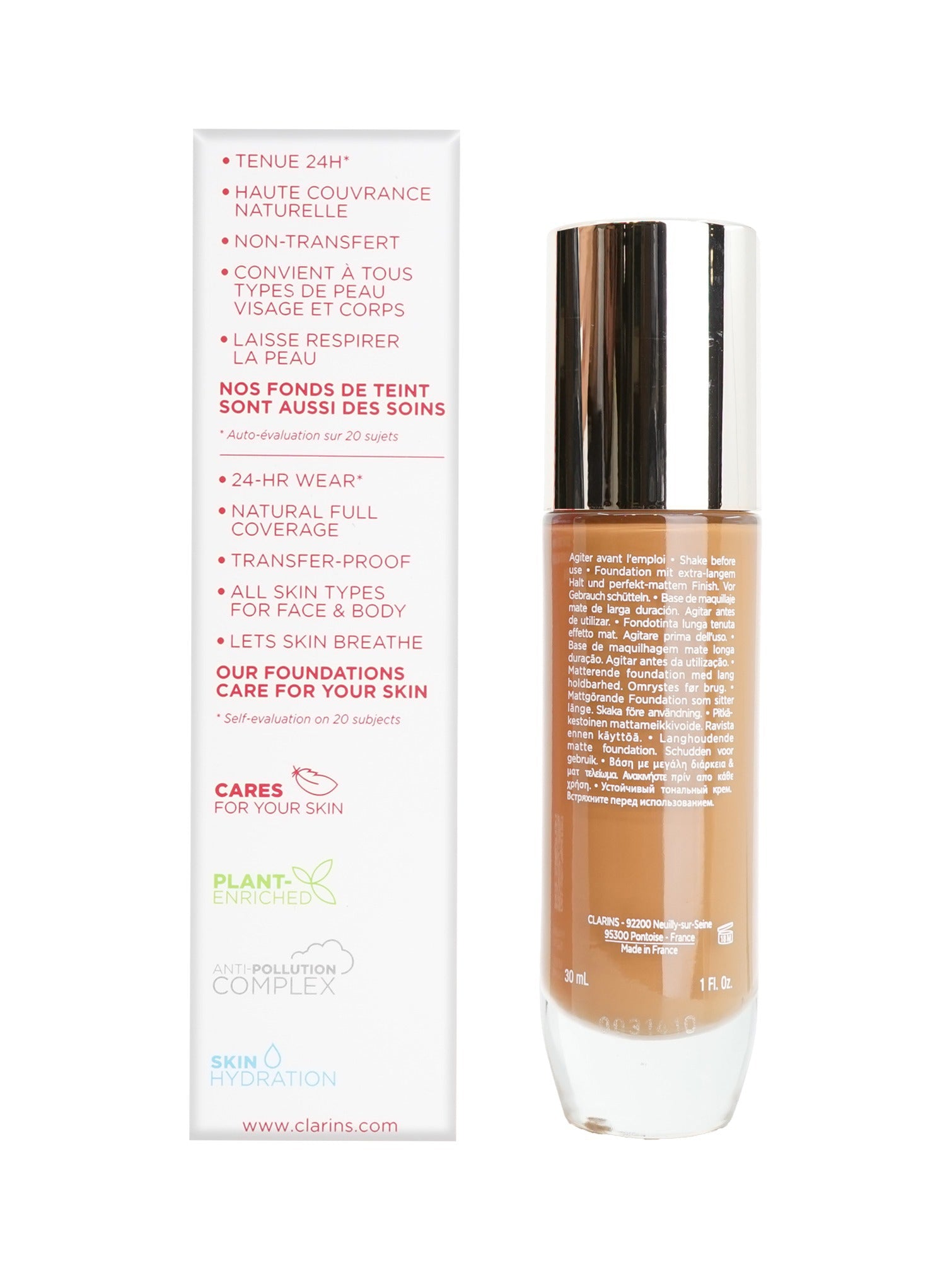 Clarins Everlasting Matte Foundation 1 OZ - CHOOSE YOUR SHADE