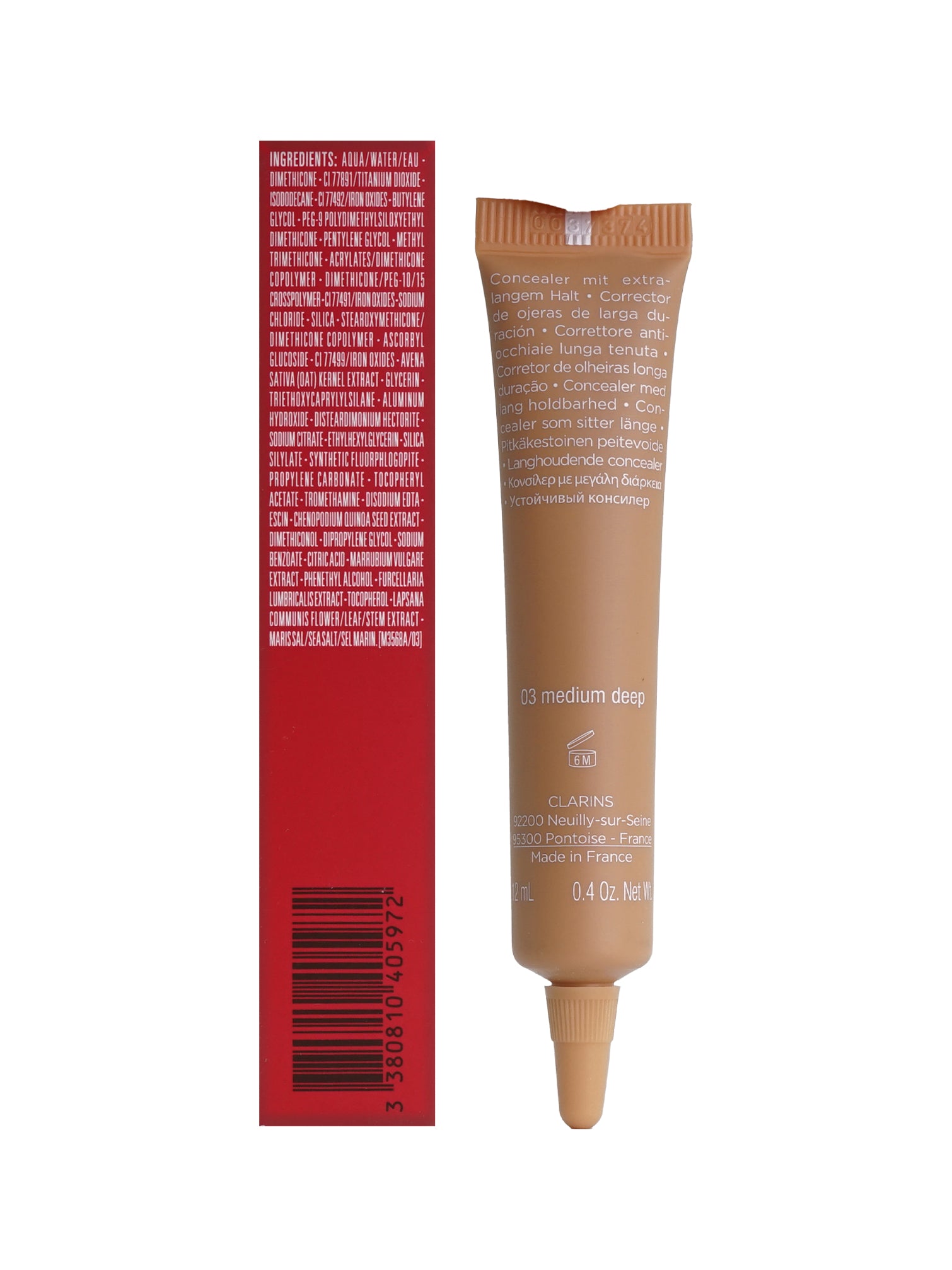 Clarins Everlasting Concealer Long Wear & Hydrating 0.4 OZ - CHOOSE YOUR SHADE