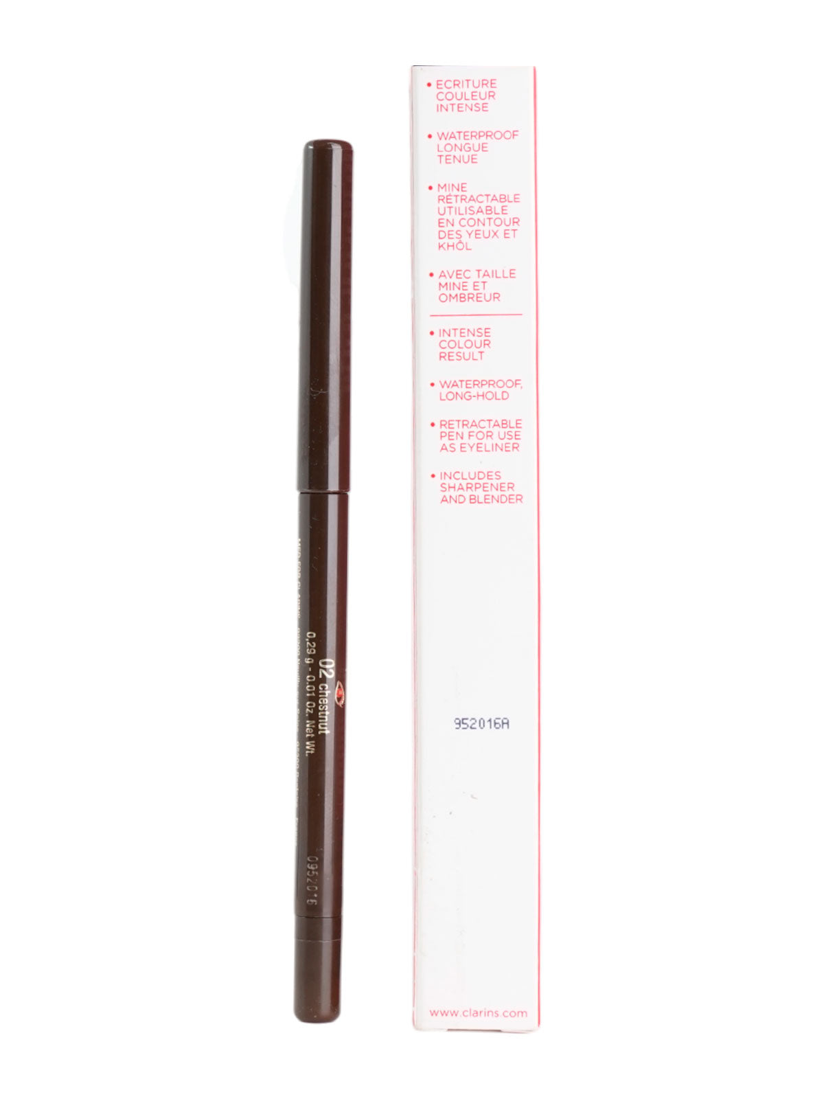 Clarins Waterproof Eye Pencil 02 Chestnut 0.04 OZ