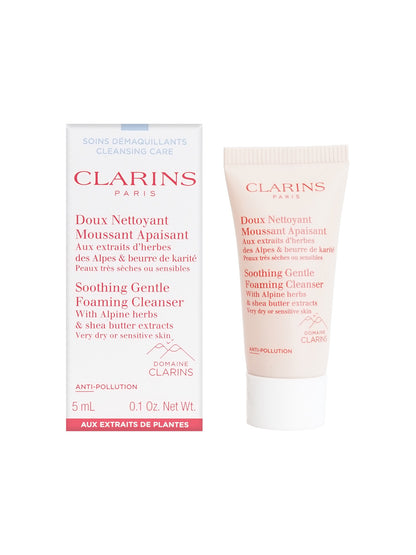 Clarins Soothing Gentle Foaming Cleanser Dry & Sensitive Skin 0.1 OZ