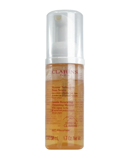 Clarins Gentle Renewing Cleansing Mousse All Skin Types 1.7 OZ