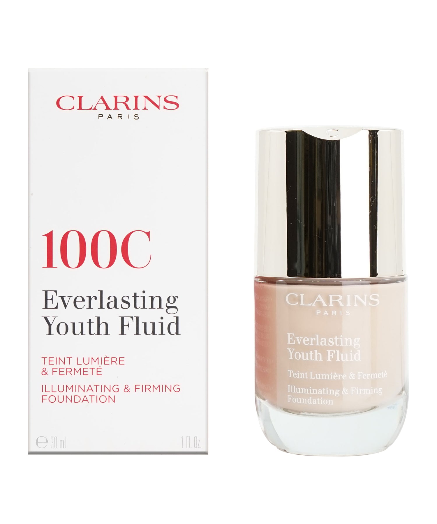 Clarins Everlasting Youth Fluid Illuminating & Firming Foundation 1 OZ - CHOOSE YOUR SHADE