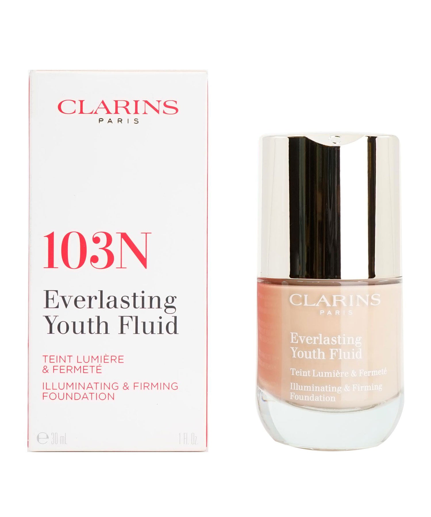 Clarins Everlasting Youth Fluid Illuminating & Firming Foundation 1 OZ - CHOOSE YOUR SHADE