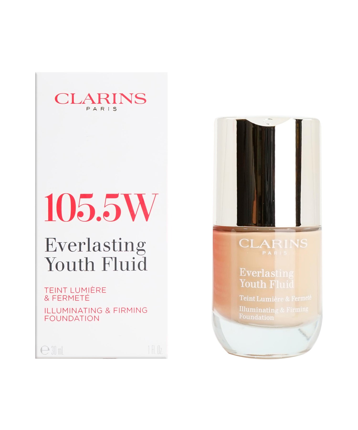 Clarins Everlasting Youth Fluid Illuminating & Firming Foundation 1 OZ - CHOOSE YOUR SHADE