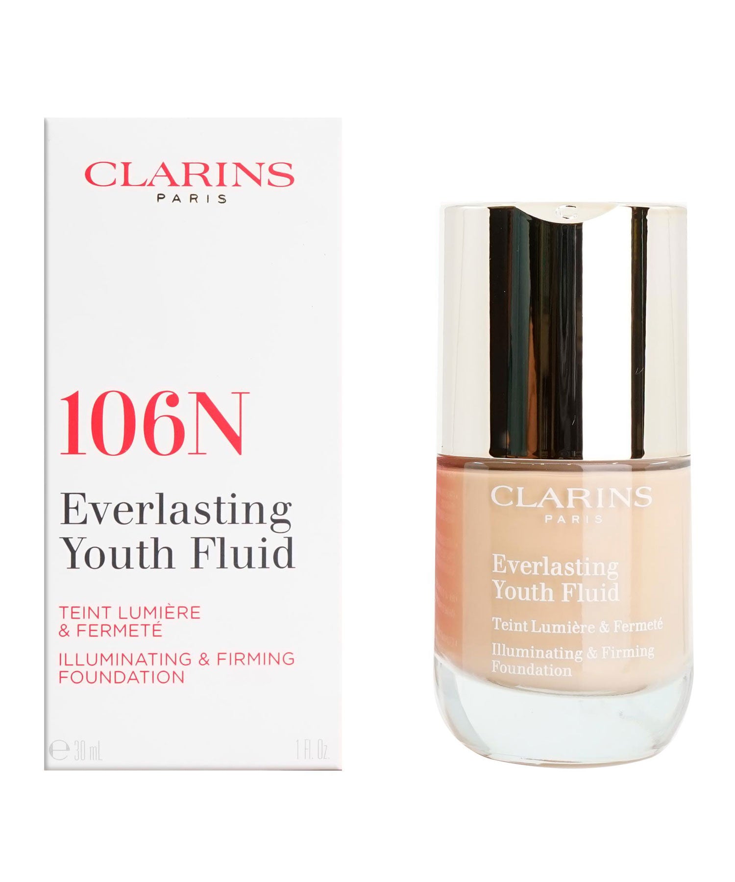 Clarins Everlasting Youth Fluid Illuminating & Firming Foundation 1 OZ - CHOOSE YOUR SHADE