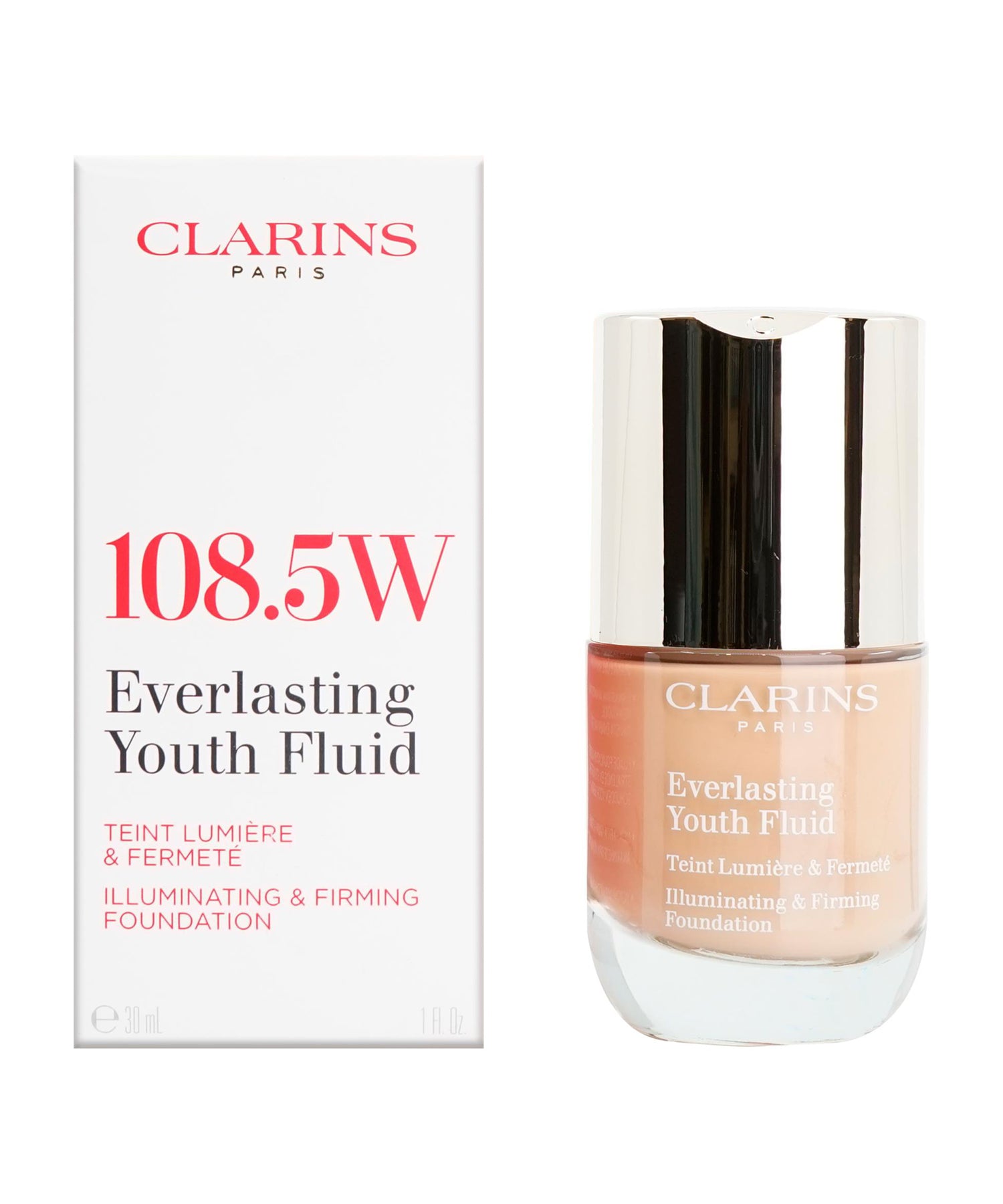 Clarins Everlasting Youth Fluid Illuminating & Firming Foundation 1 OZ - CHOOSE YOUR SHADE