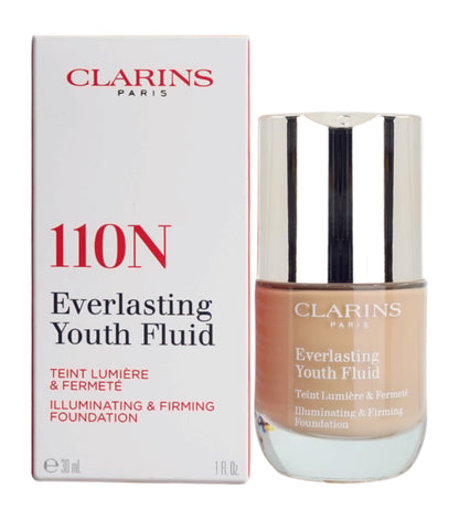 Clarins Everlasting Youth Fluid Illuminating & Firming Foundation 1 OZ - CHOOSE YOUR SHADE