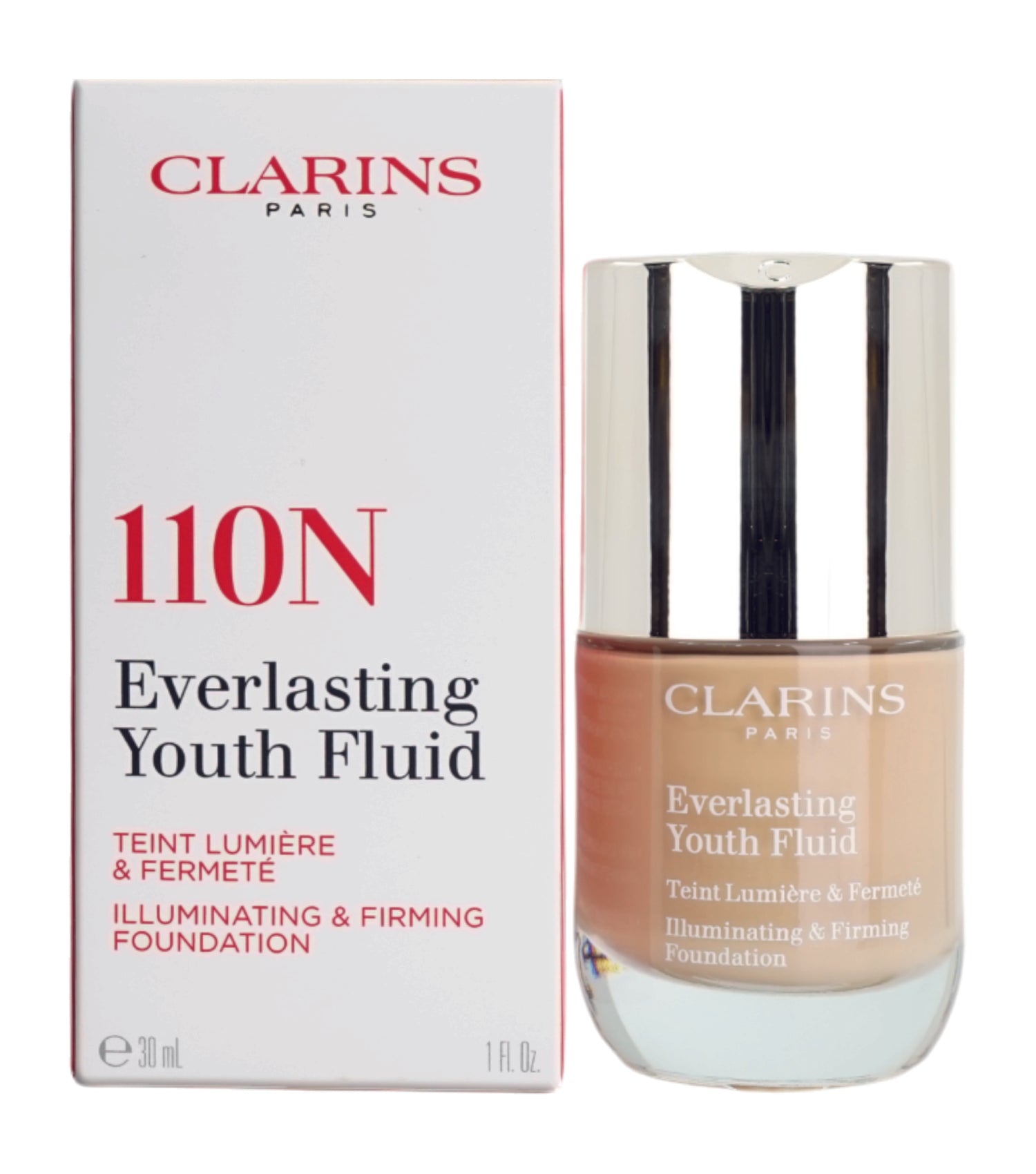 Clarins Everlasting Youth Fluid Illuminating & Firming Foundation 1 OZ - CHOOSE YOUR SHADE