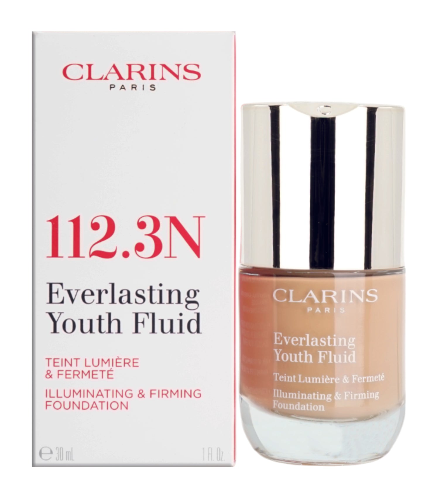 Clarins Everlasting Youth Fluid Illuminating & Firming Foundation 1 OZ - CHOOSE YOUR SHADE